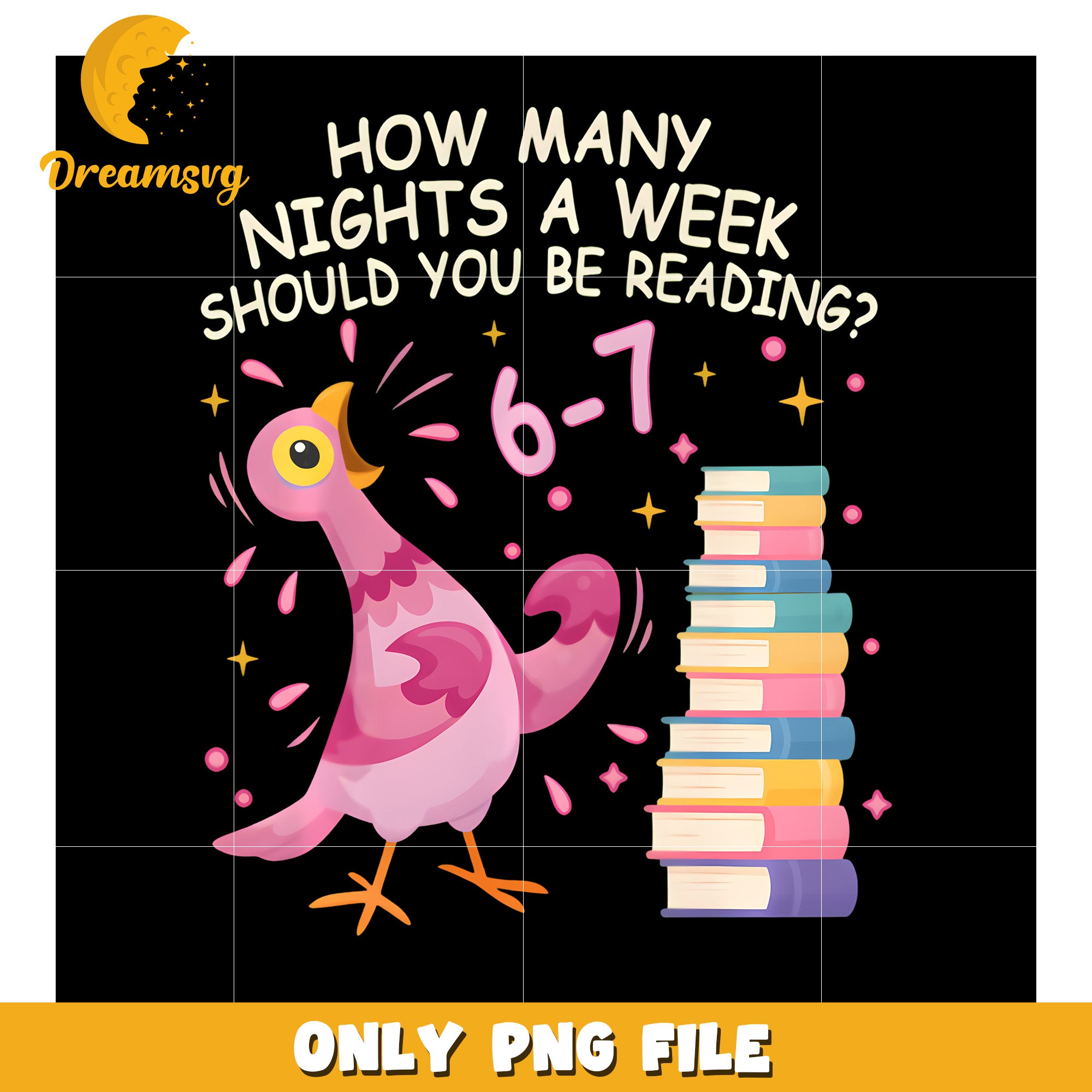 How many nights a week png, pink duck png, trending quotes png