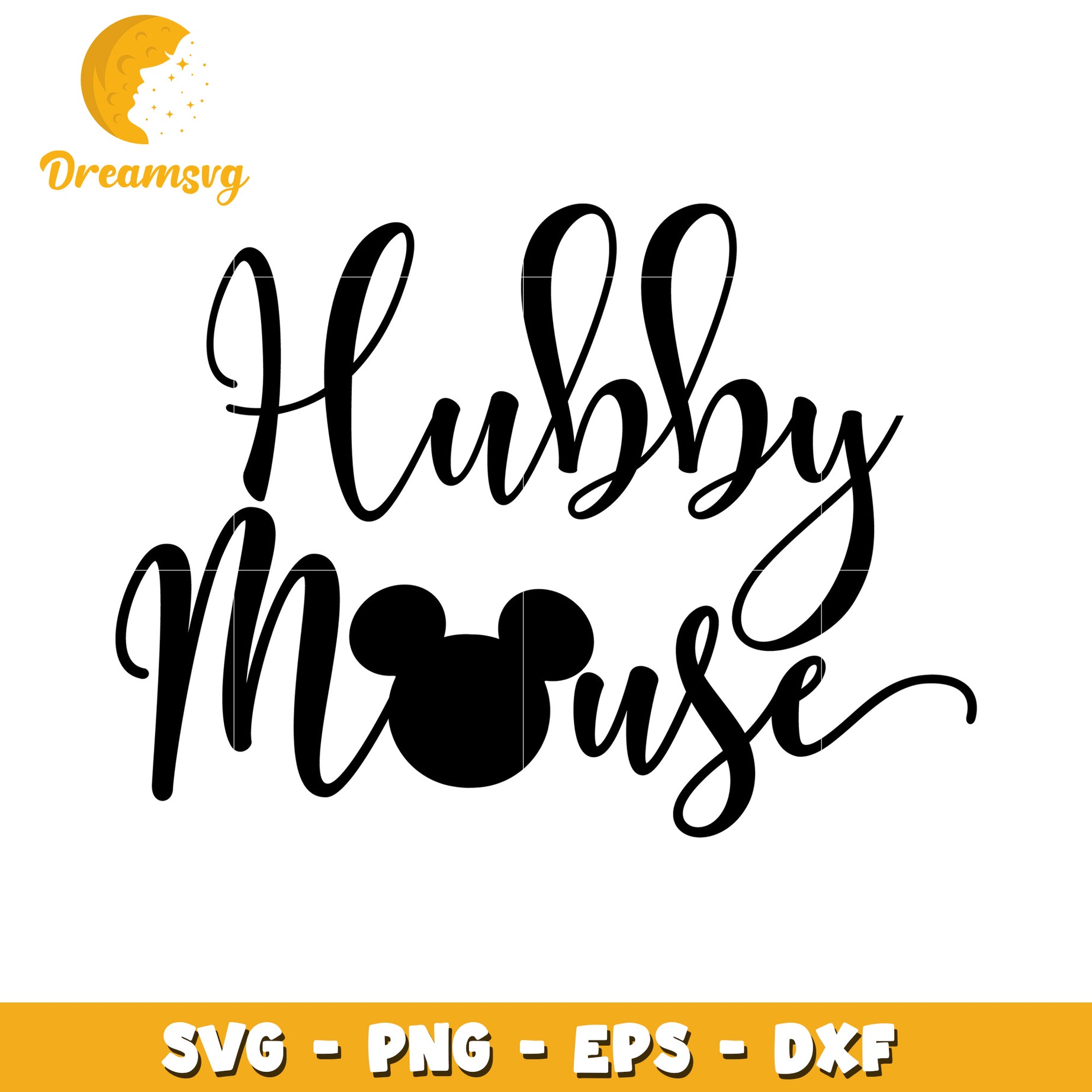 Hubby Mouse SVG Cut File