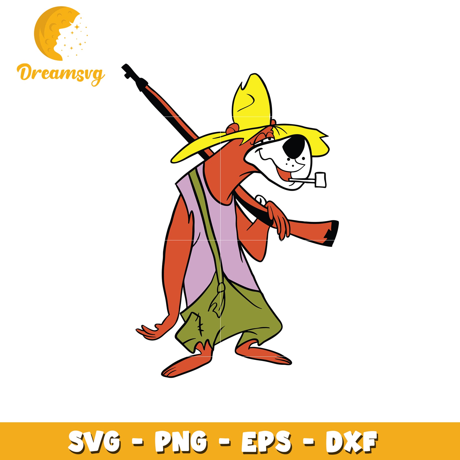 Huckleberry Hound SVG PNG EPS DXF
