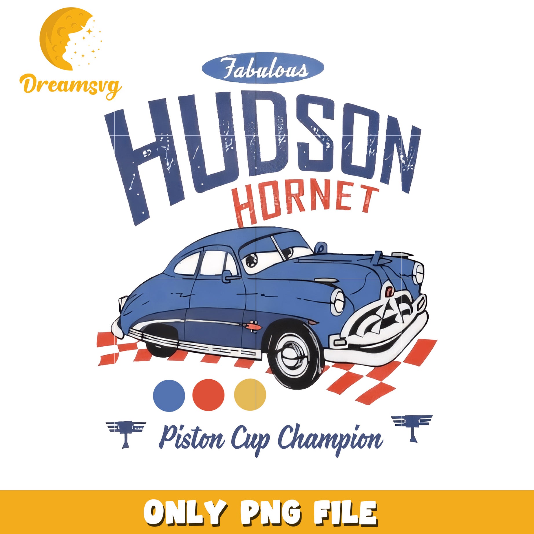 Hudson Hornet png, disney cars png, classic race car png