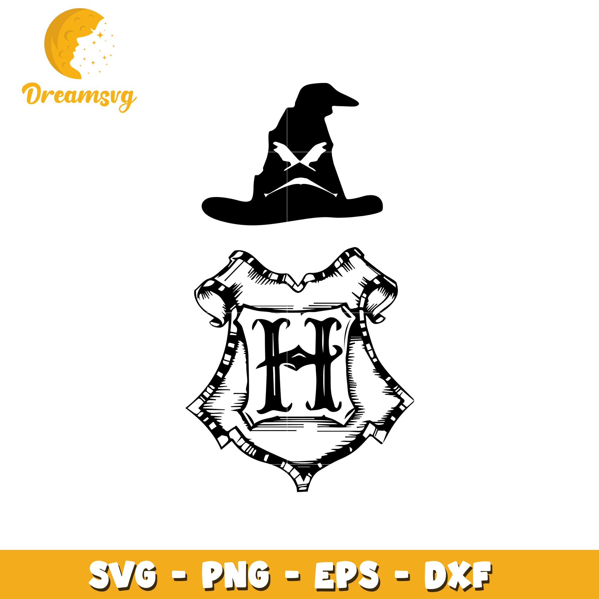 Hufflepuff Hat Crest SVG Cut File