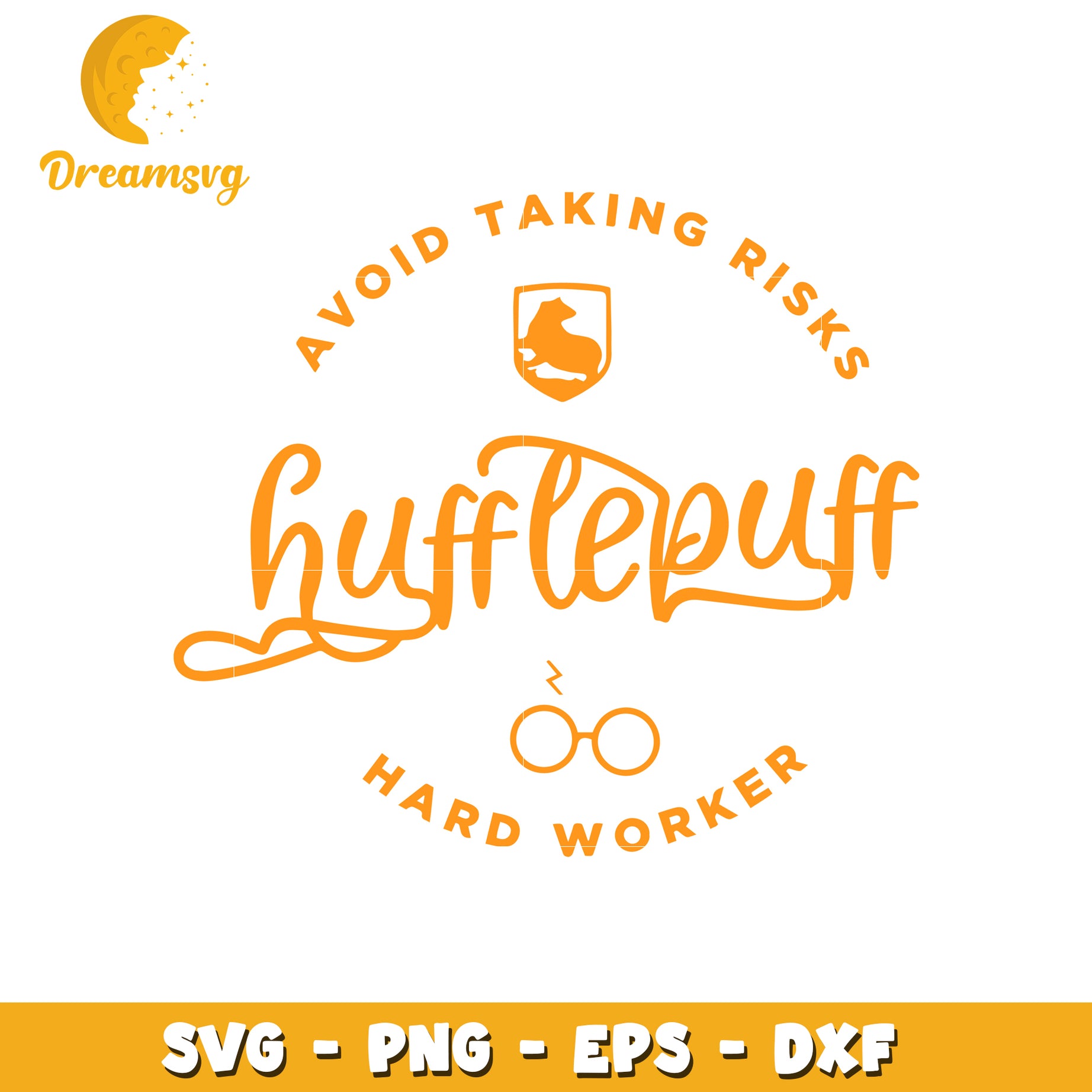 Hufflepuff SVG Cut File Hard Worker