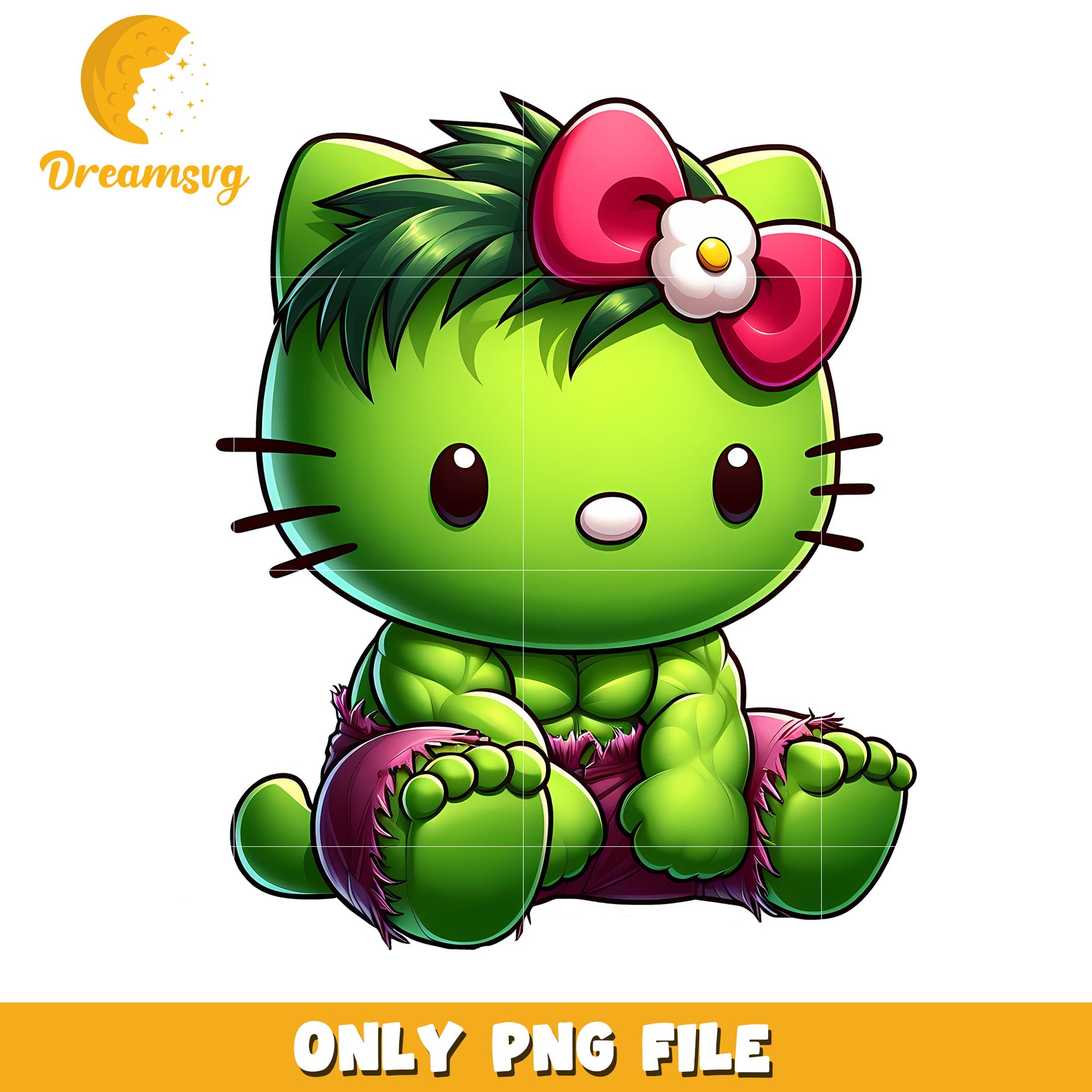 Hulk Hello Kitty PNG Image Download