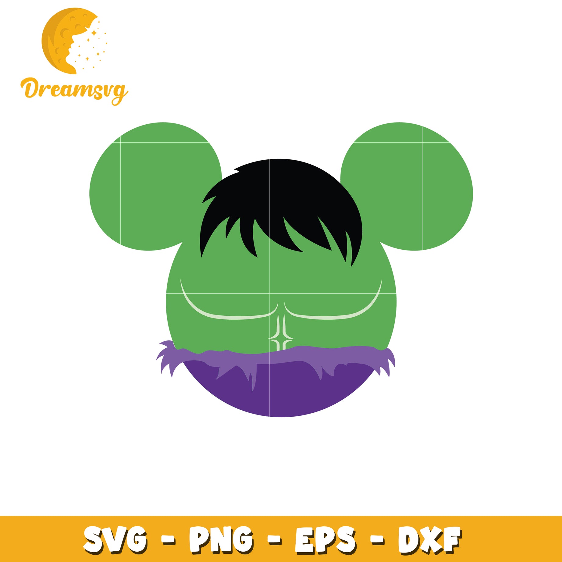 Hulk Mickey Mouse SVG Cut File