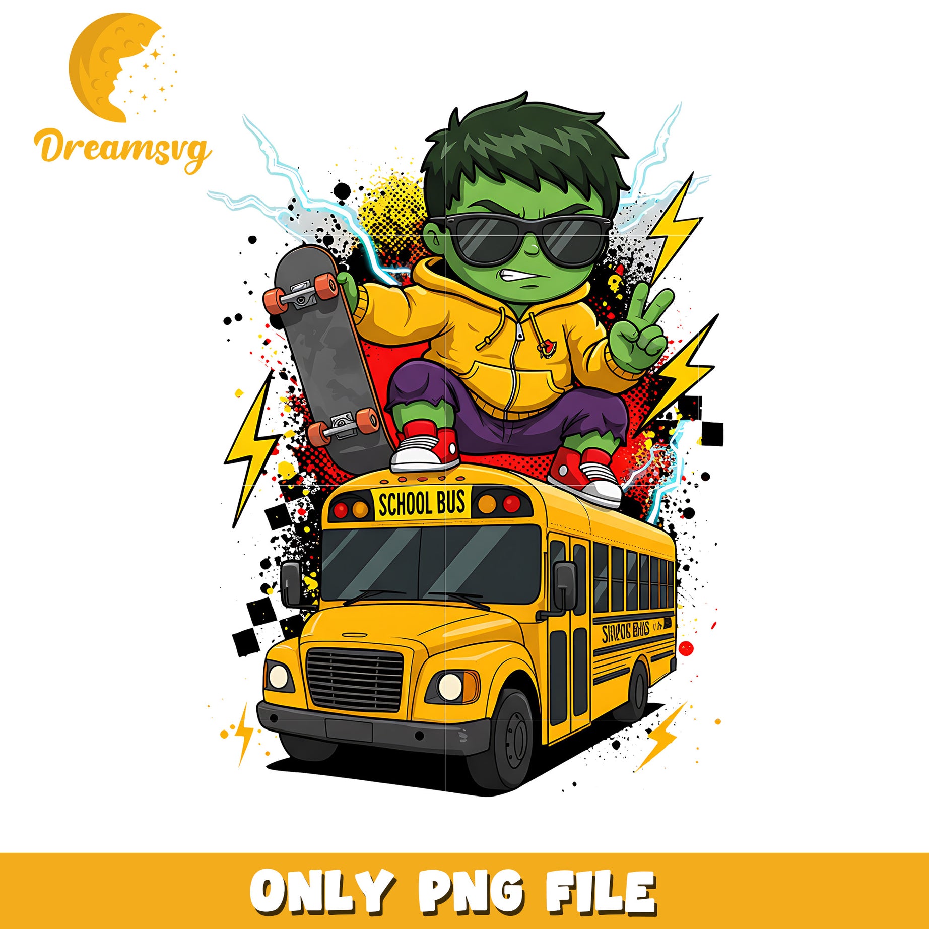Hulk school bus png, avengers movies png, avnegers characters png