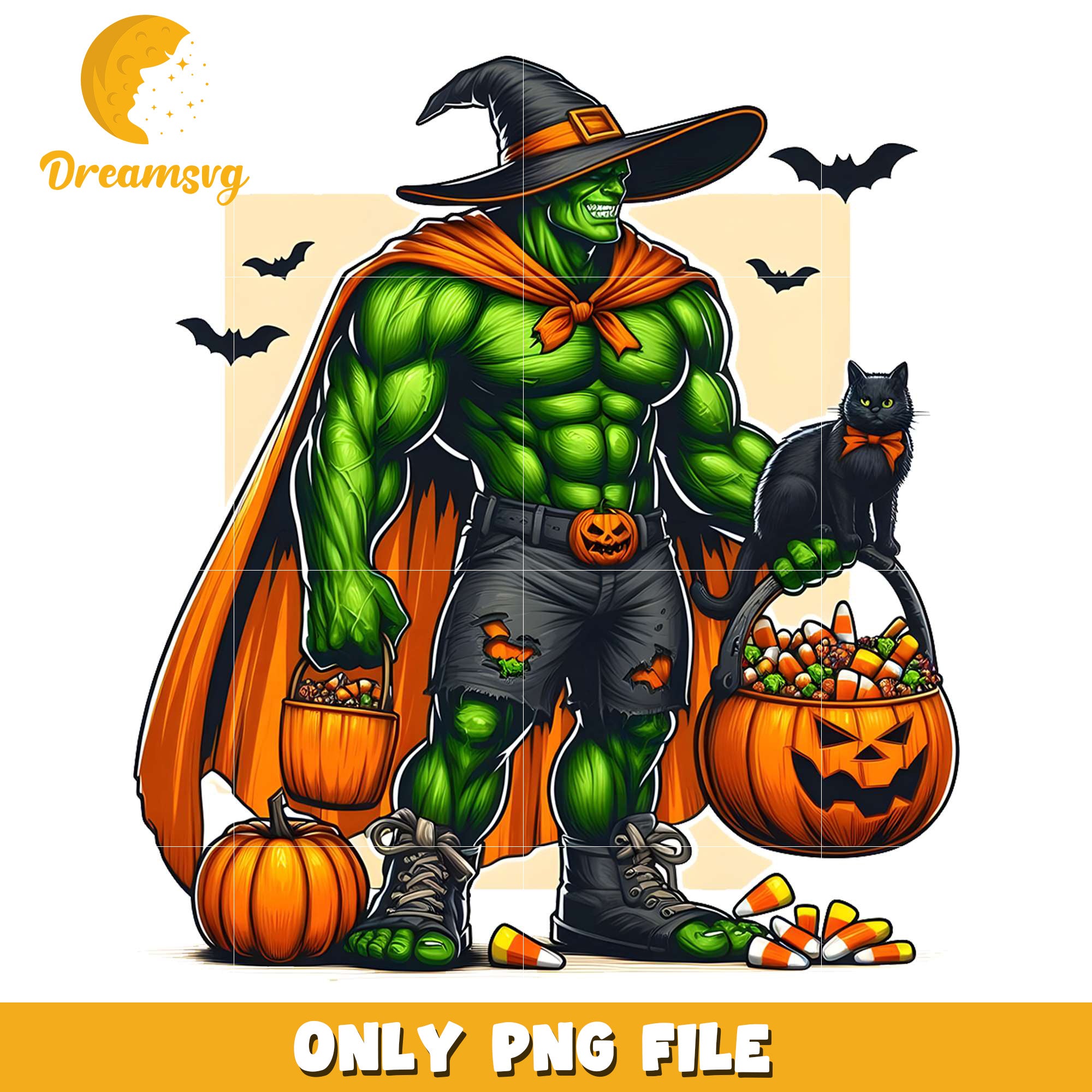 Hulk witch spooky png, halloween​​​​ decor png, halloween wallpaper​ png