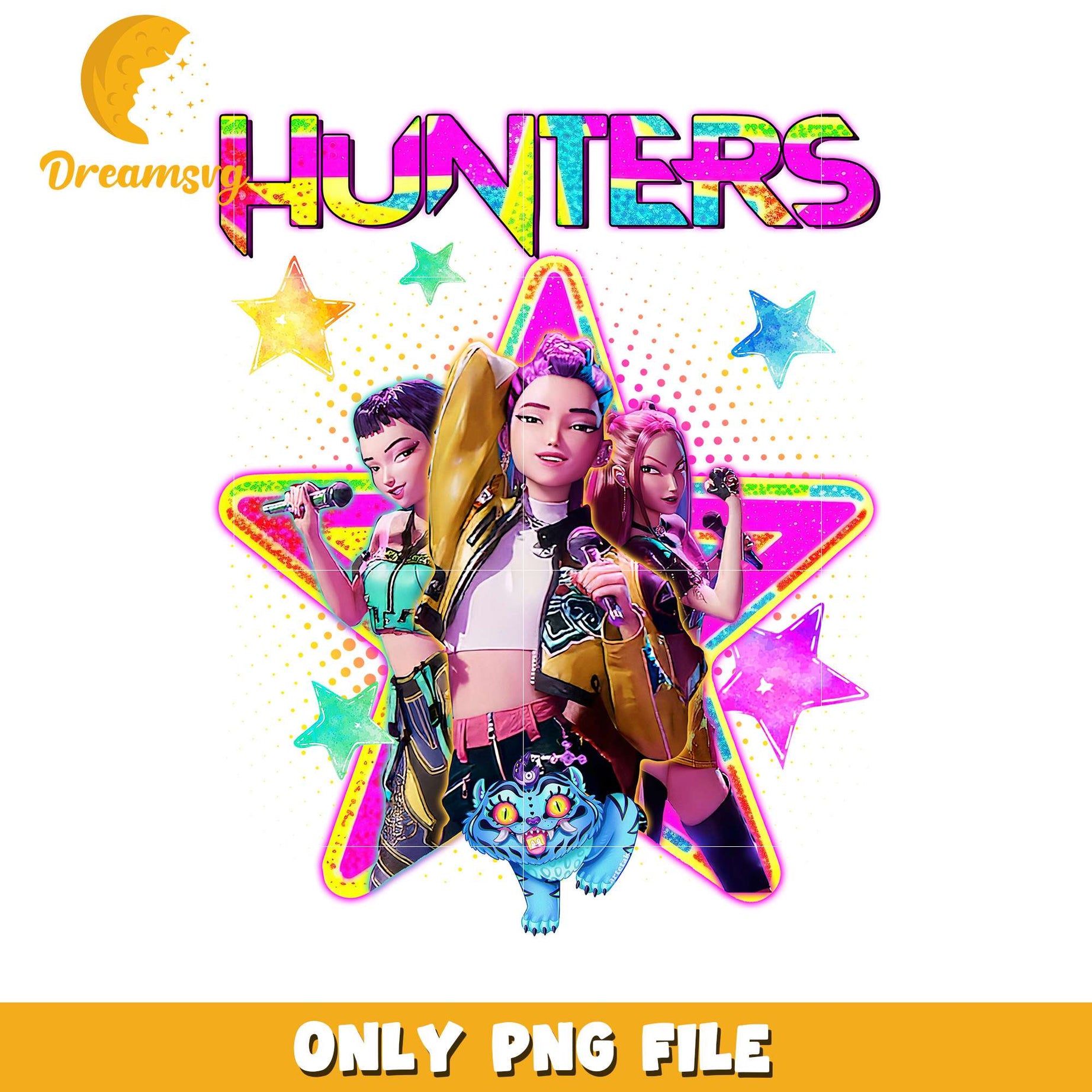 Hunters girl png, cartoon fighter png, kpop hero team png
