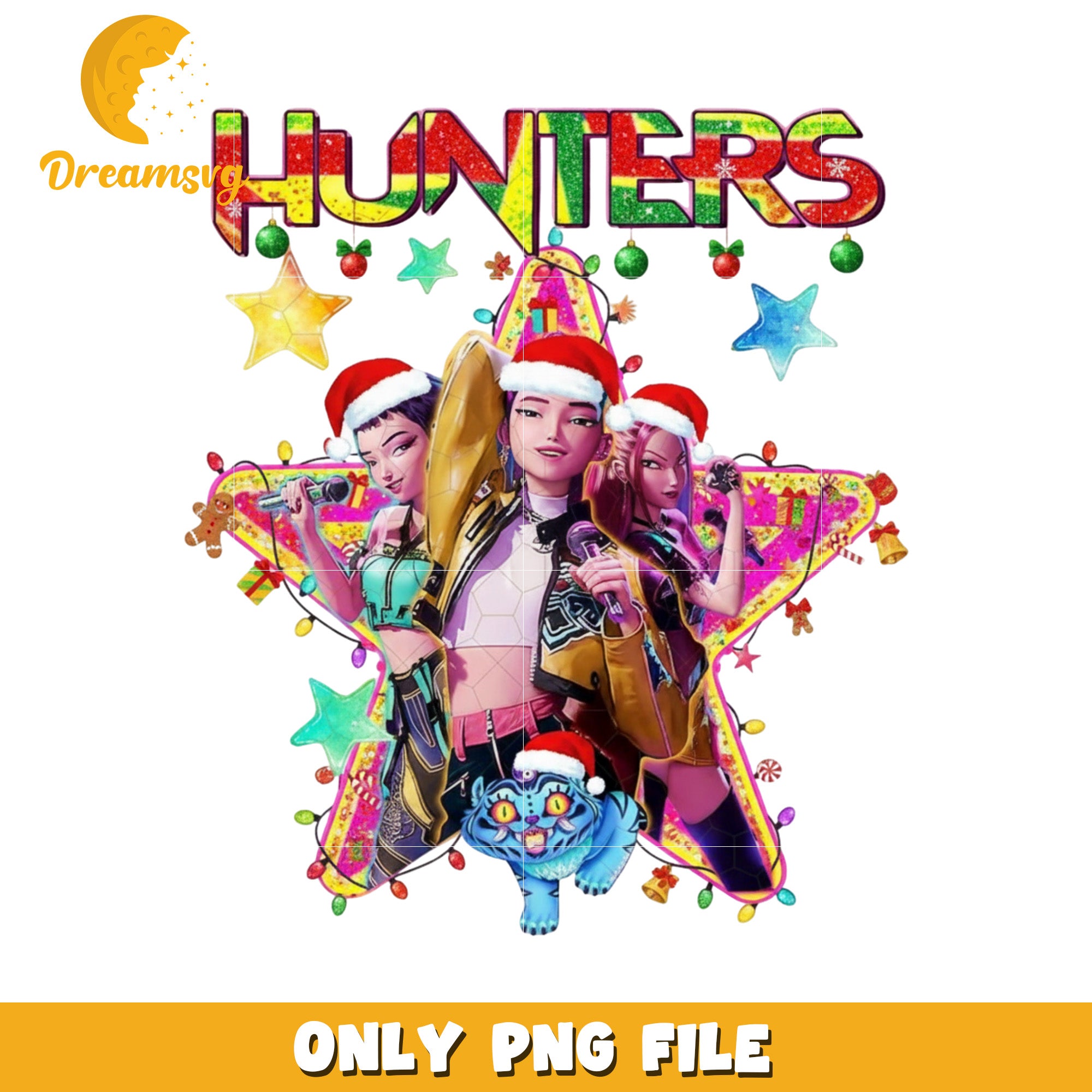 Hunters png, netflix catoons png, christmas bell png