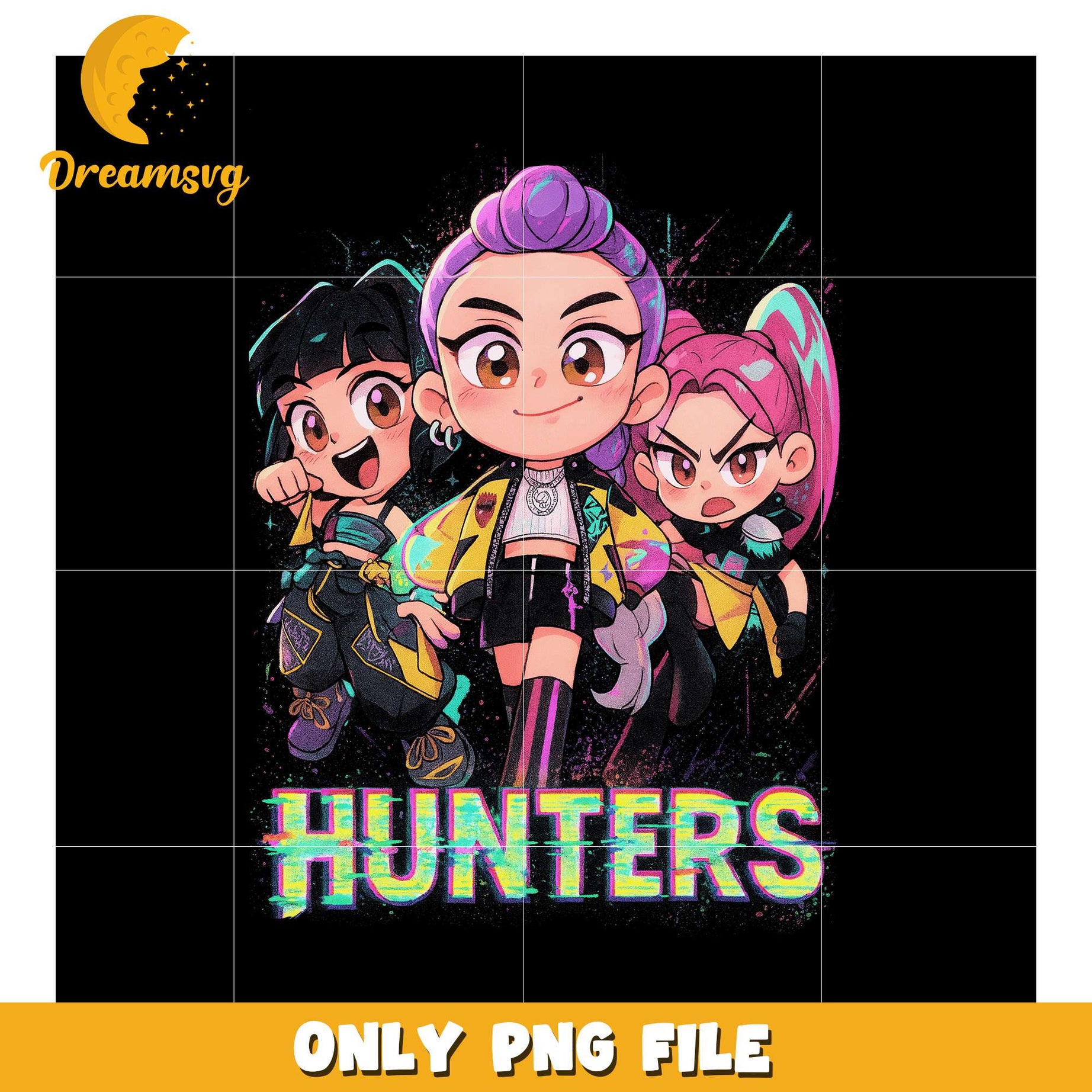 Hunters x png, cartoon fighter png, kpop hero team png