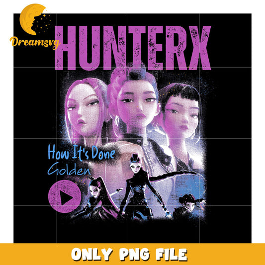 Hunterx how its done golden png, love fighter aesthetic png, kpop hero png