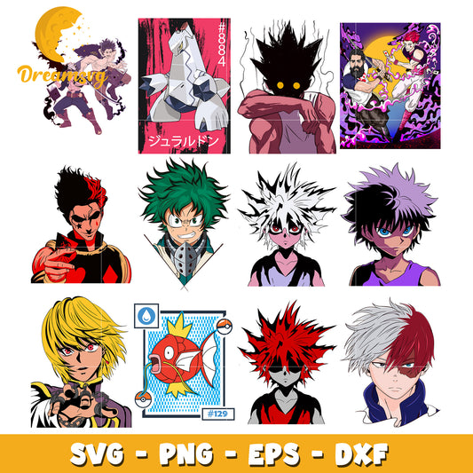 Hunter x hunter members bundle svg, hunter x hunter characters​ svg
