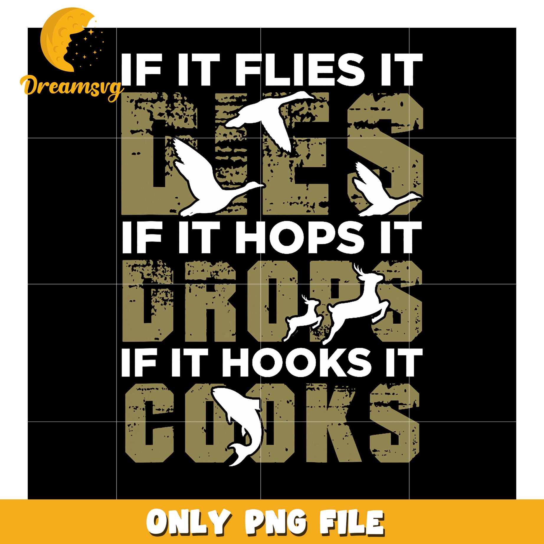Hunting Fishing Cooking PNG Design