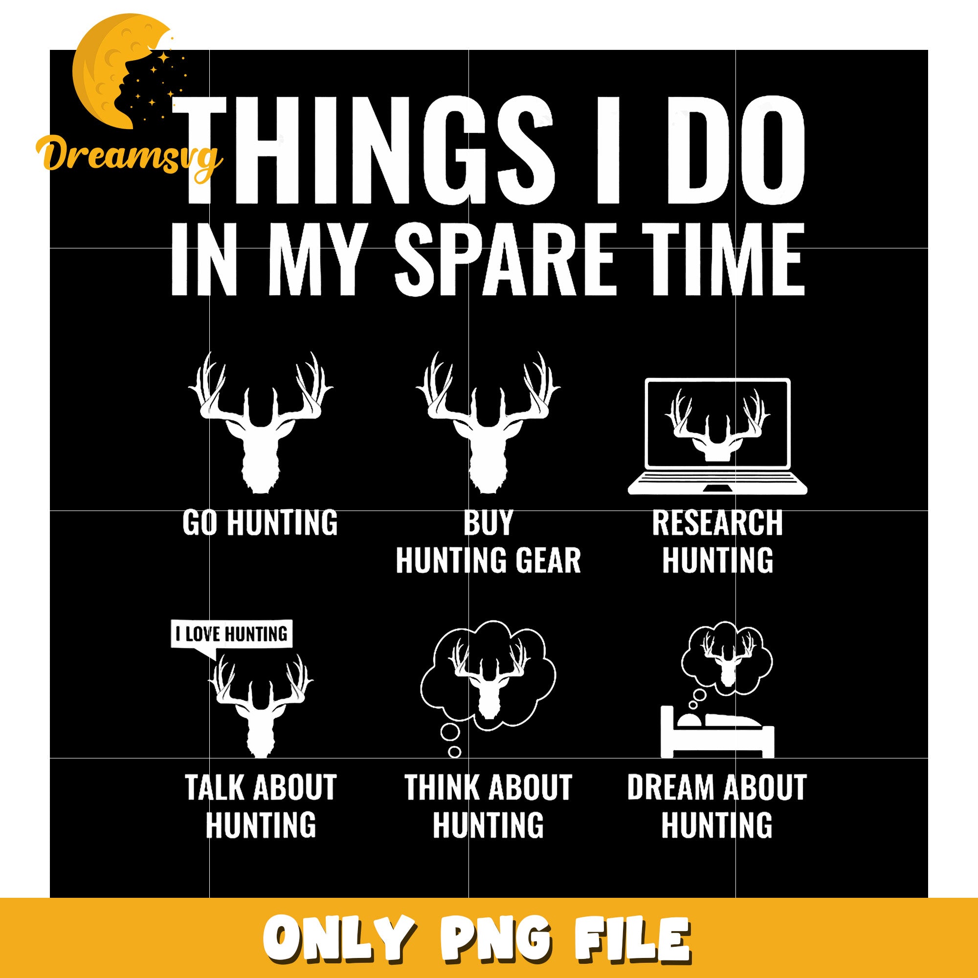 Hunting Spare Time PNG Design