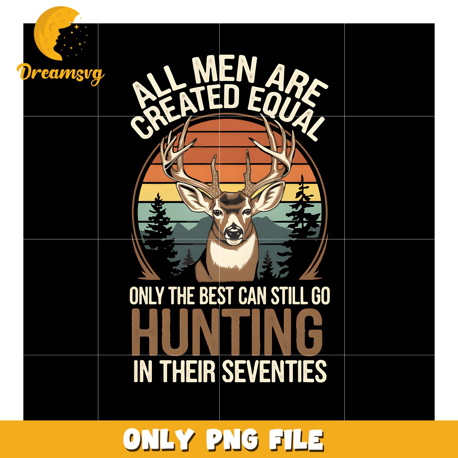 Hunting in Their Seventies PNG Design