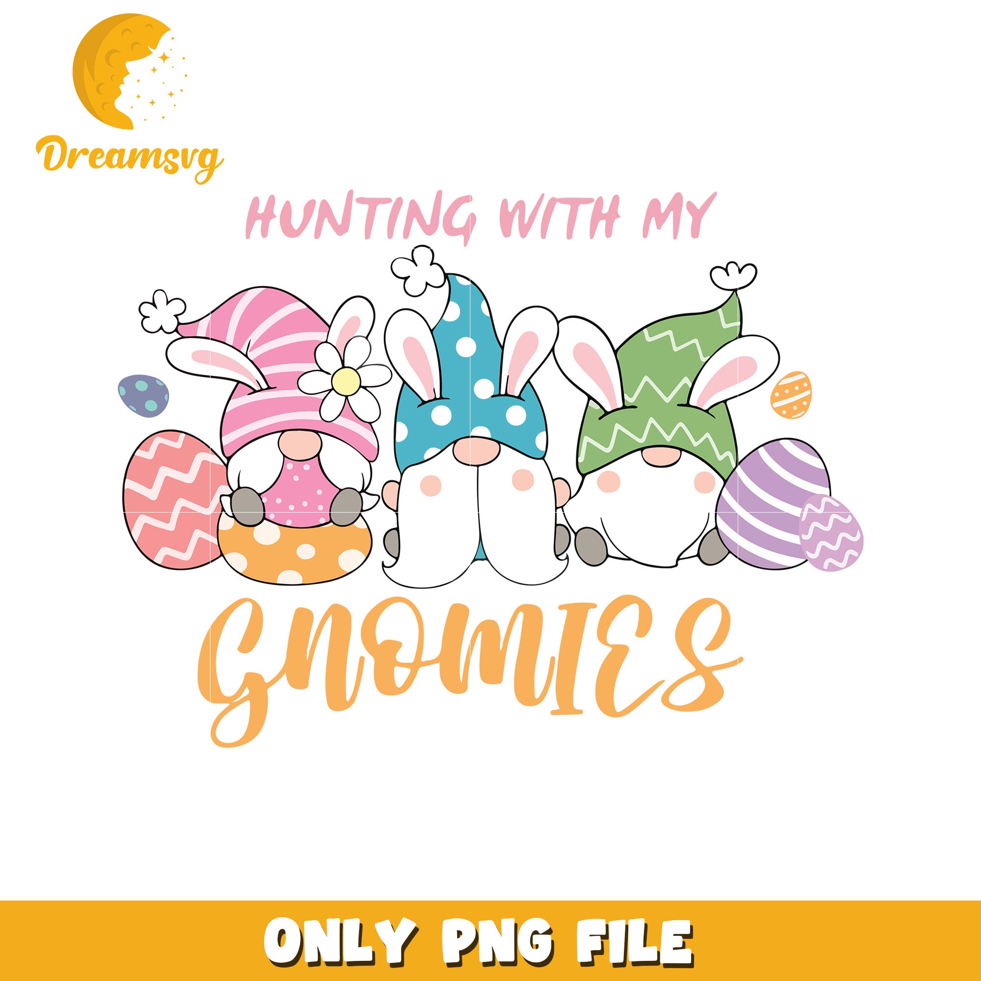 Hunting with my gnomies png, easter eggs png, gnome png