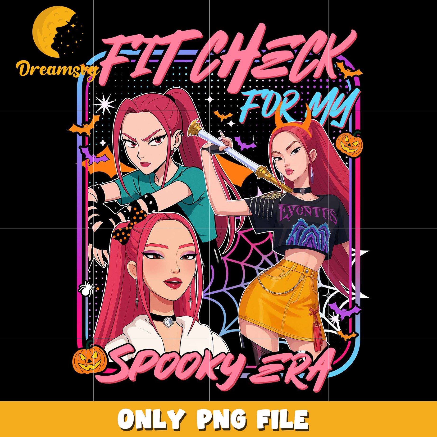Huntrix Mira Fit Check For My Spooky Era Halloween png, kpop demon hunters png, spirit halloween​​ png