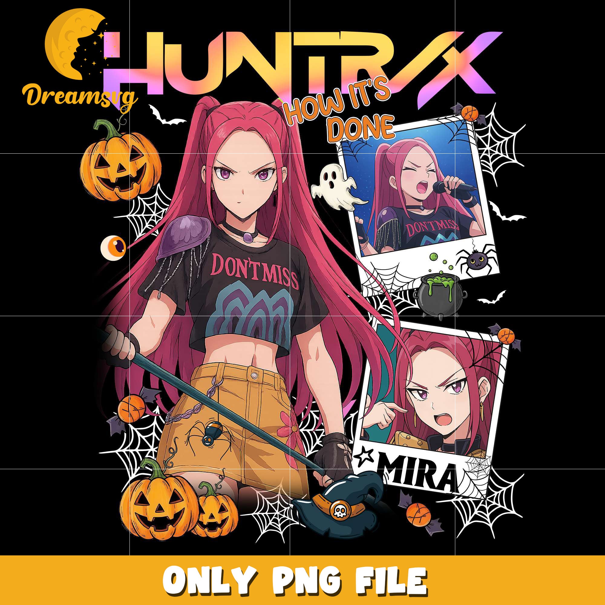 Huntrix Mira Halloween png, kpop demon hunters png, spirit halloween​​ png
