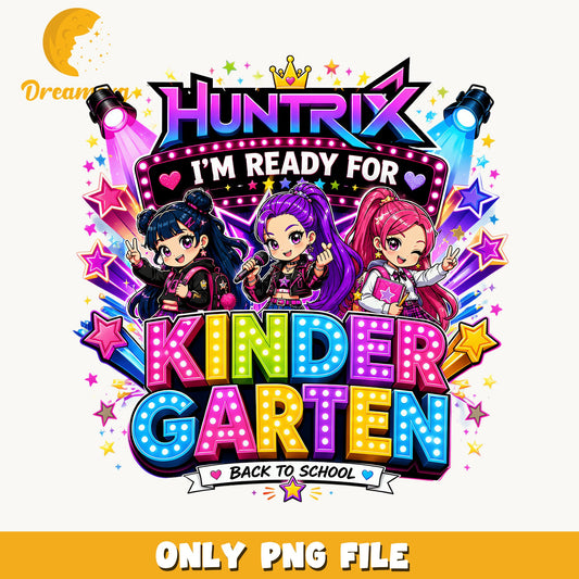 Huntrix Kindergarten PNG, Back To School PNG, First Day PNG