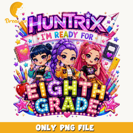 Huntrix Ready For Eighth Grade PNG, Chibi, School PNG