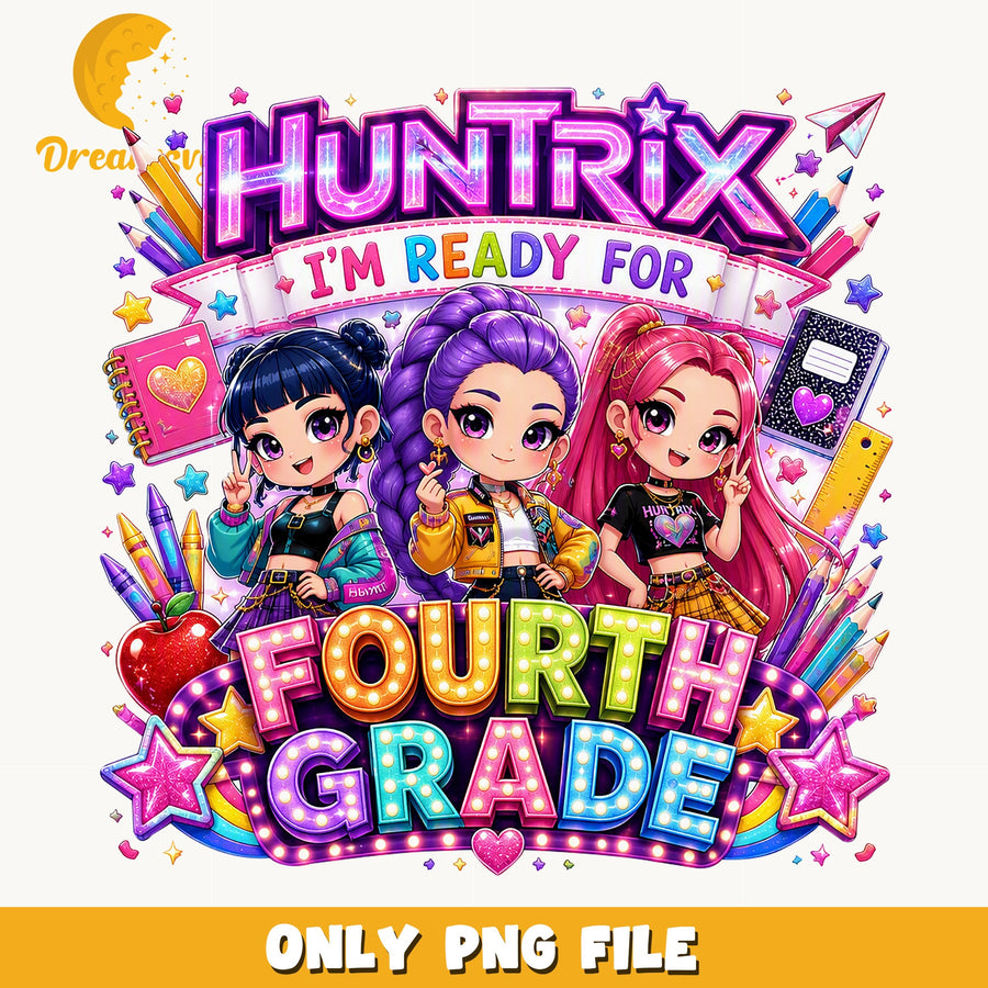Huntrix Ready For Fourth Grade PNG, Chibi, School PNG