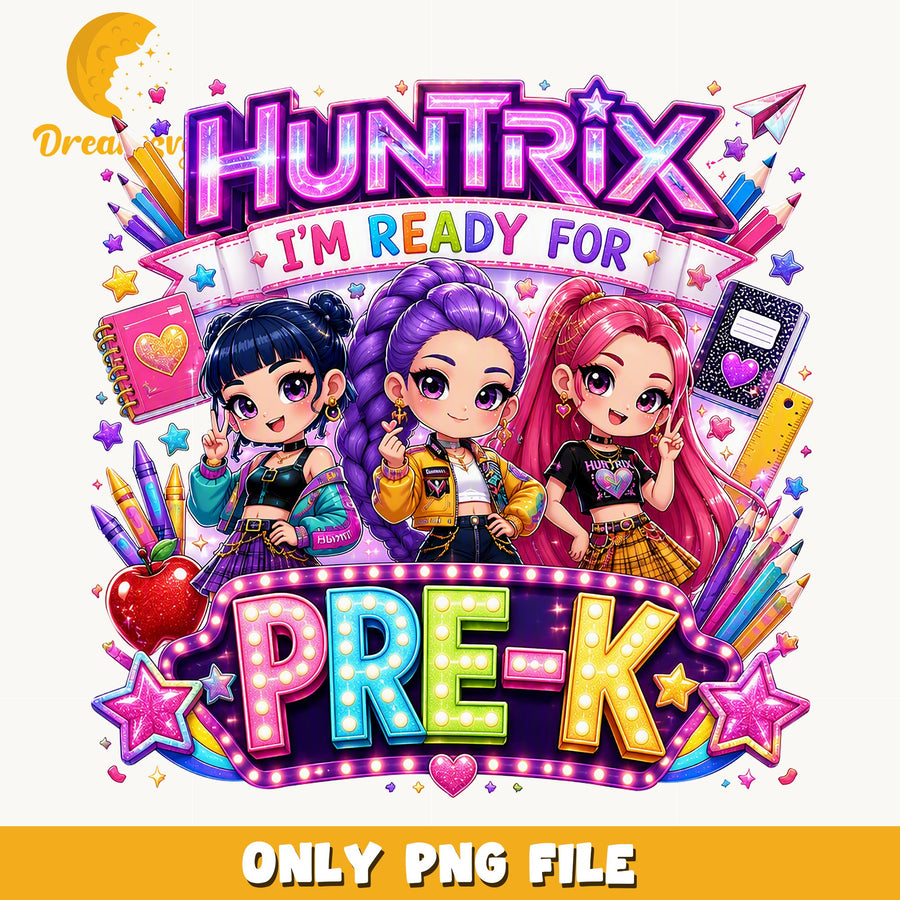 Huntrix Ready For Pre-K PNG, Kpop Chibi School, Fan PNG