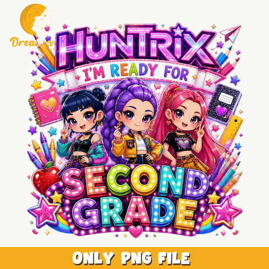 Huntrix Ready For Second Grade PNG, Chibi, School PNG