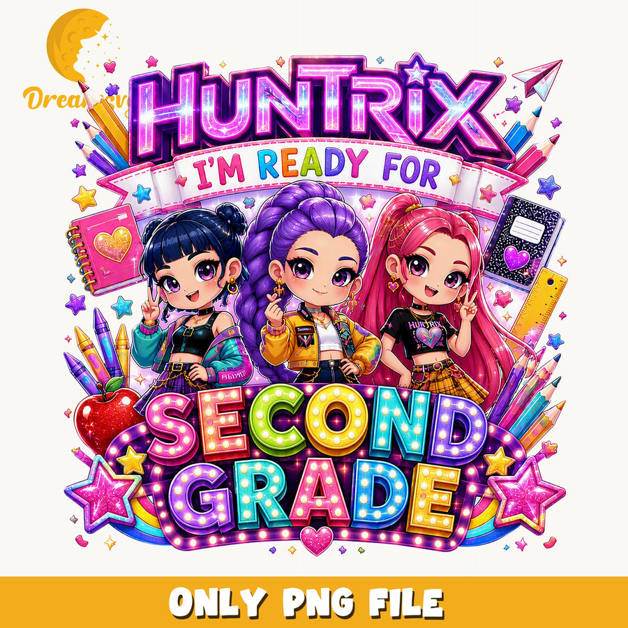 Huntrix Ready For Second Grade PNG, Chibi, School PNG