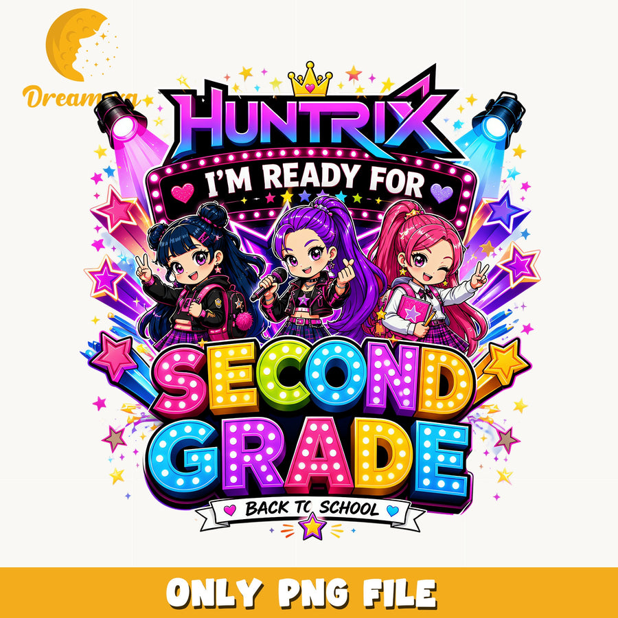 Huntrix Second Grade Back To School PNG, 2nd Grade PNG, Back To School PNG