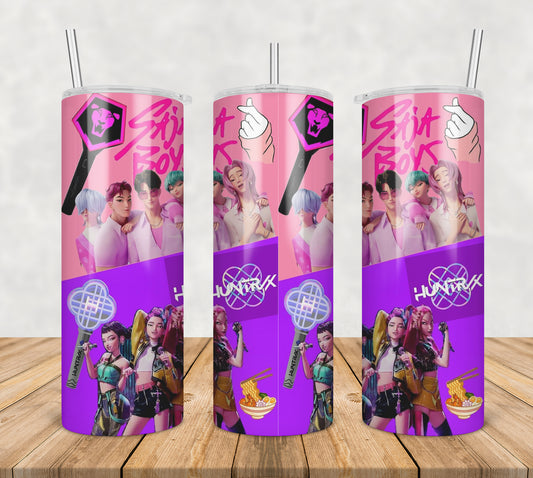 Huntrix and saja tumbler png, huntrix tumbler png, saja boys tumbler png