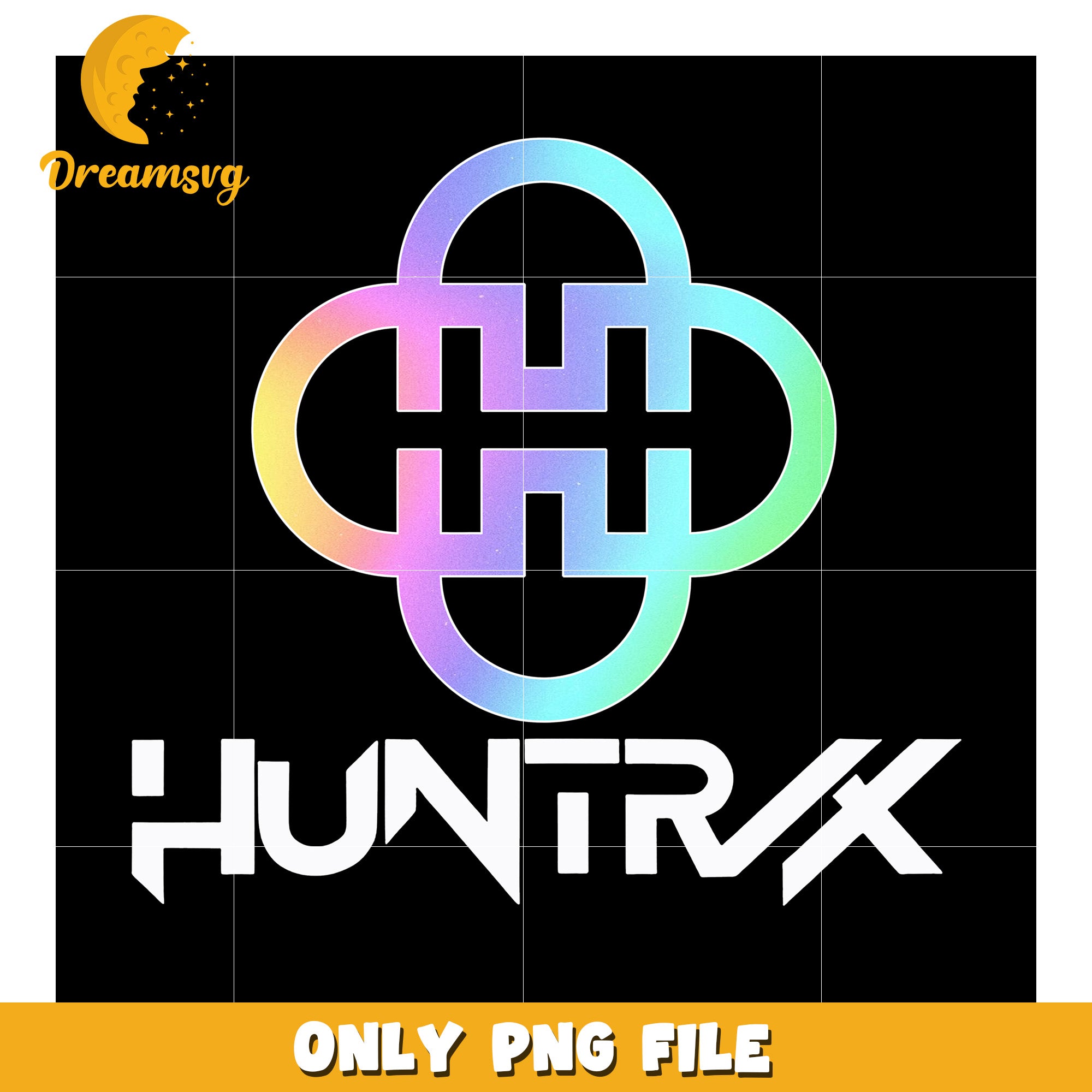 Huntrix band logo png, huntrix music group png, anime band logo png