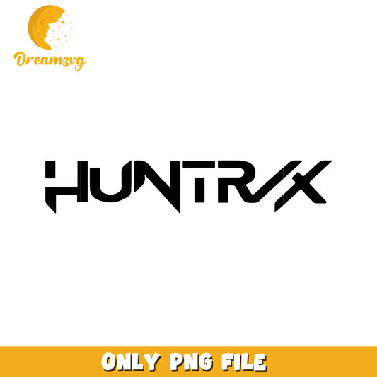 Huntrix black logo design png, huntrix band png, netflix cartoon png