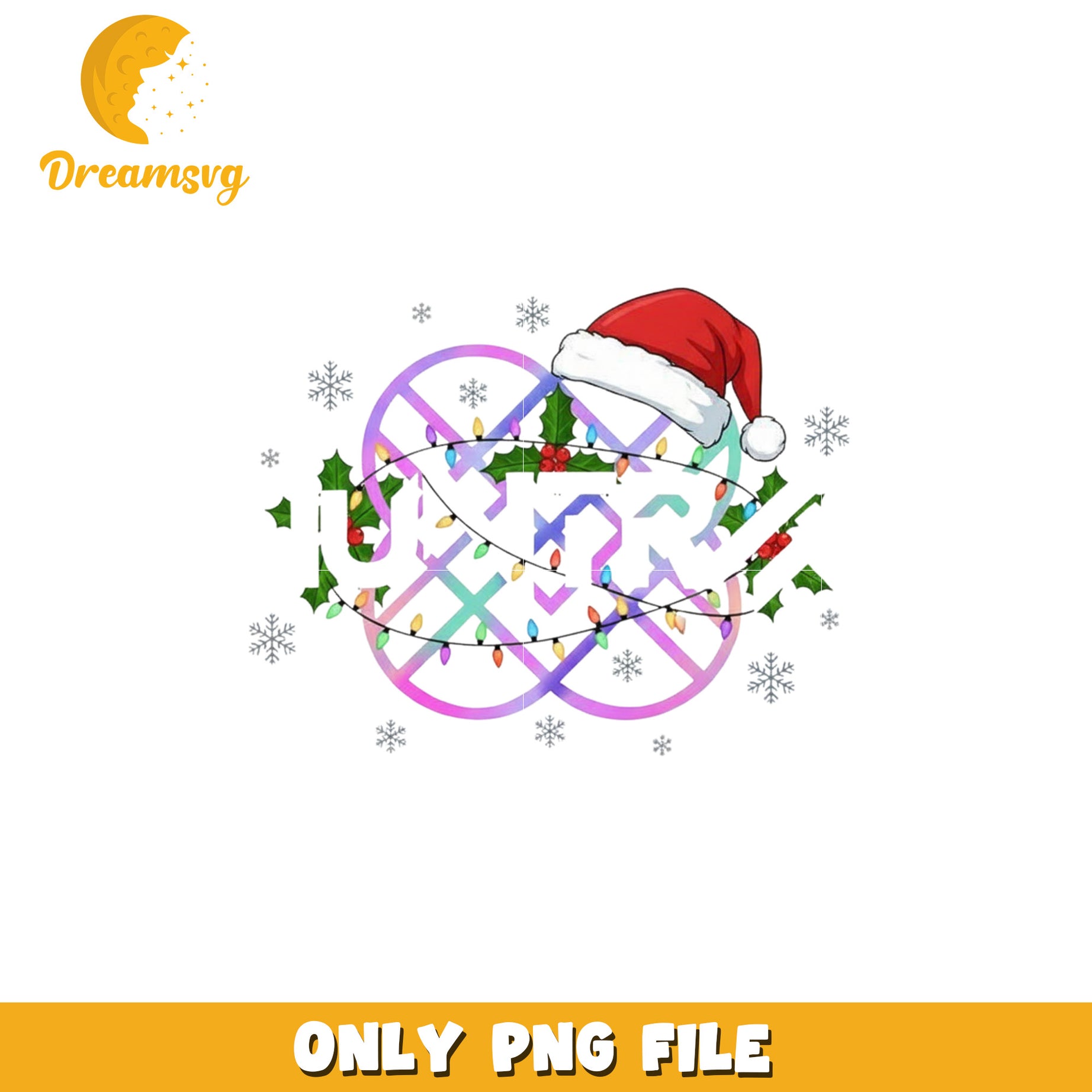 Huntrix christmas logo png, christmas lights​ png, kpop demon hunters png