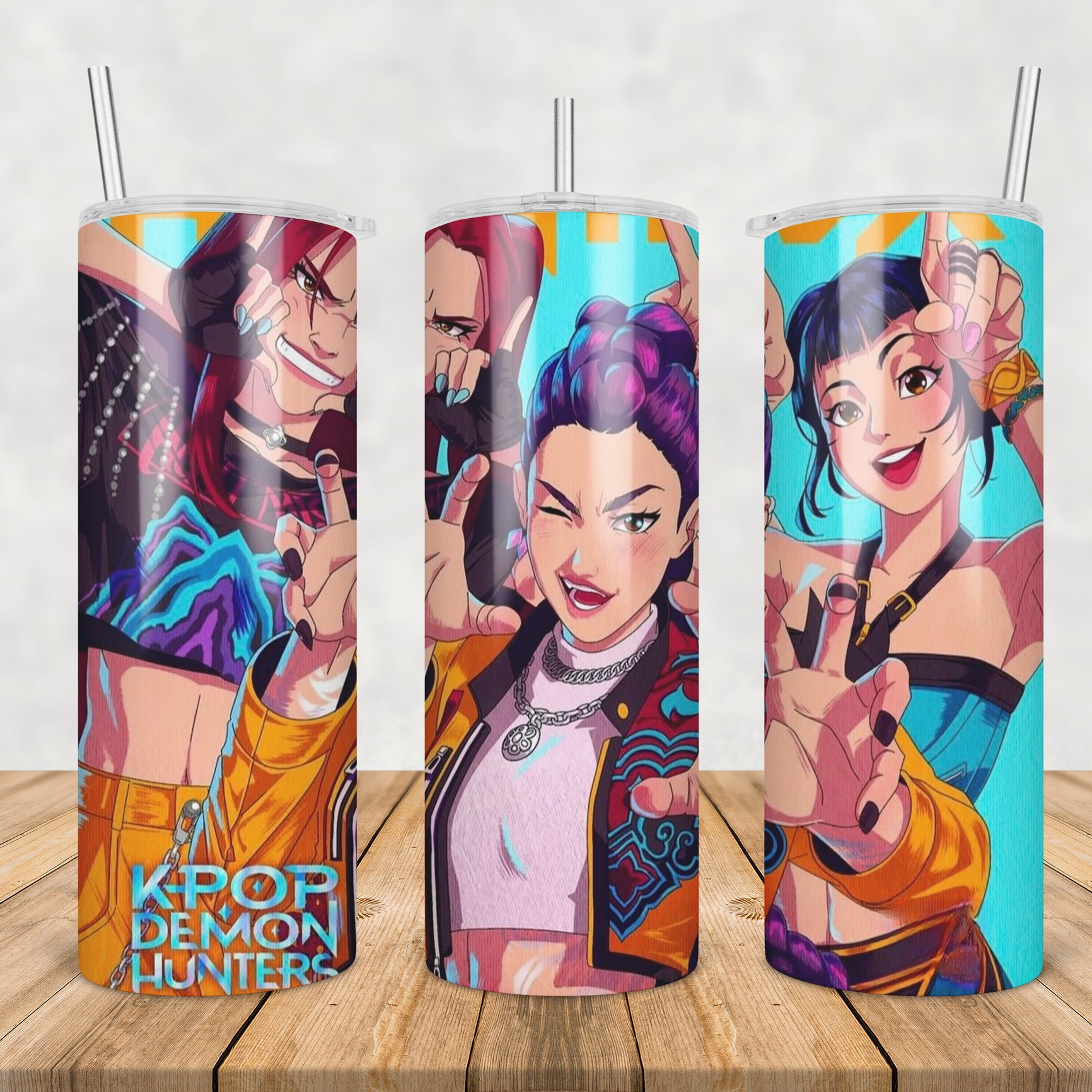 Huntrix demon hunter tumbler png, huntrix kpop tumbler png, demon hunter tumbler png