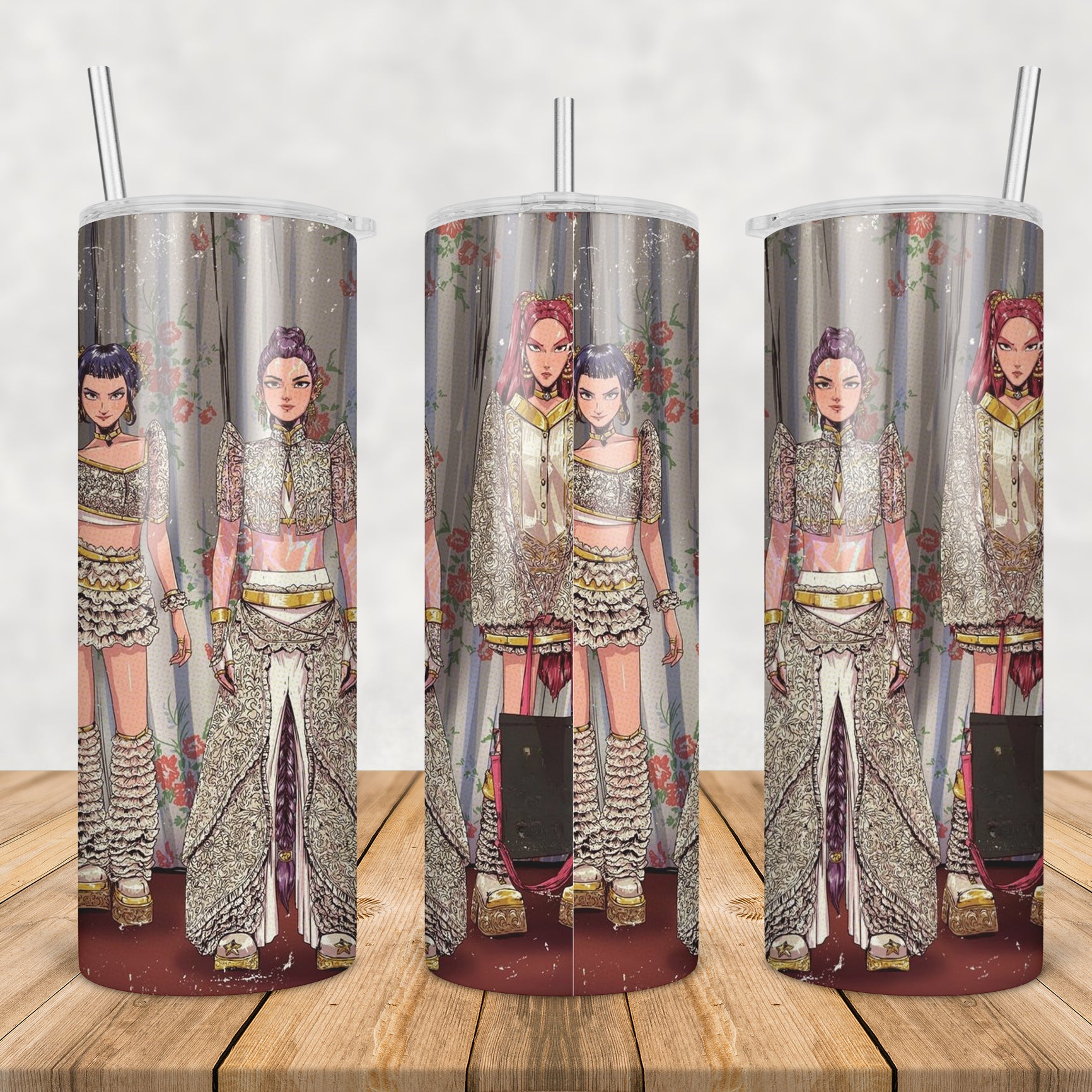 Huntrix design tumbler png, huntrix kpop tumbler png, huntrix group tumbler png