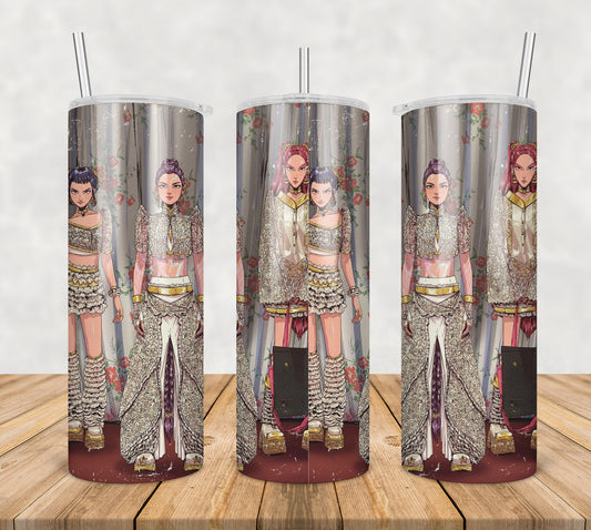 Huntrix design tumbler png, huntrix kpop tumbler png, huntrix group tumbler png