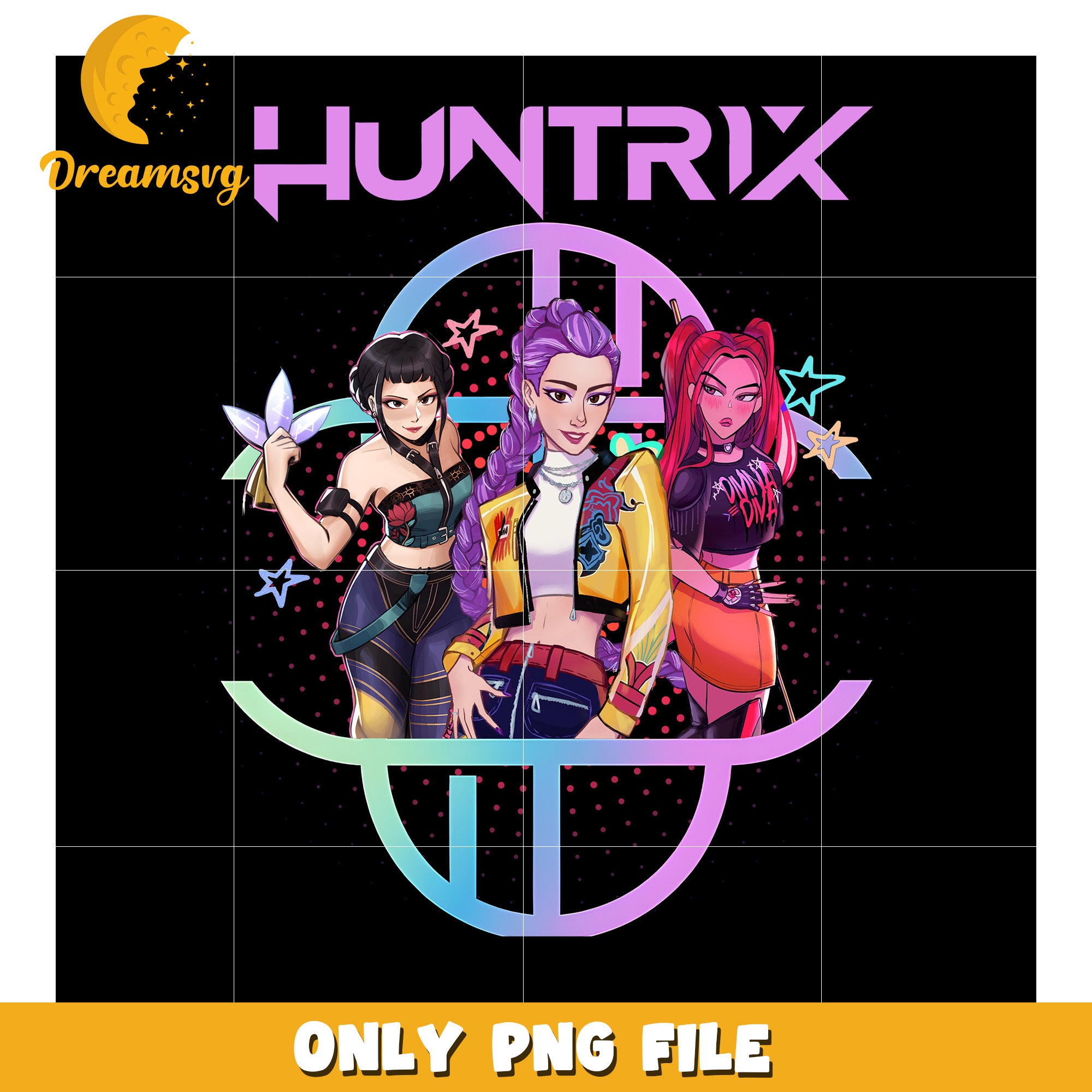 Huntrix Icon Design Huntrix logo design png, huntrix emblem png, futuristic logo png ...