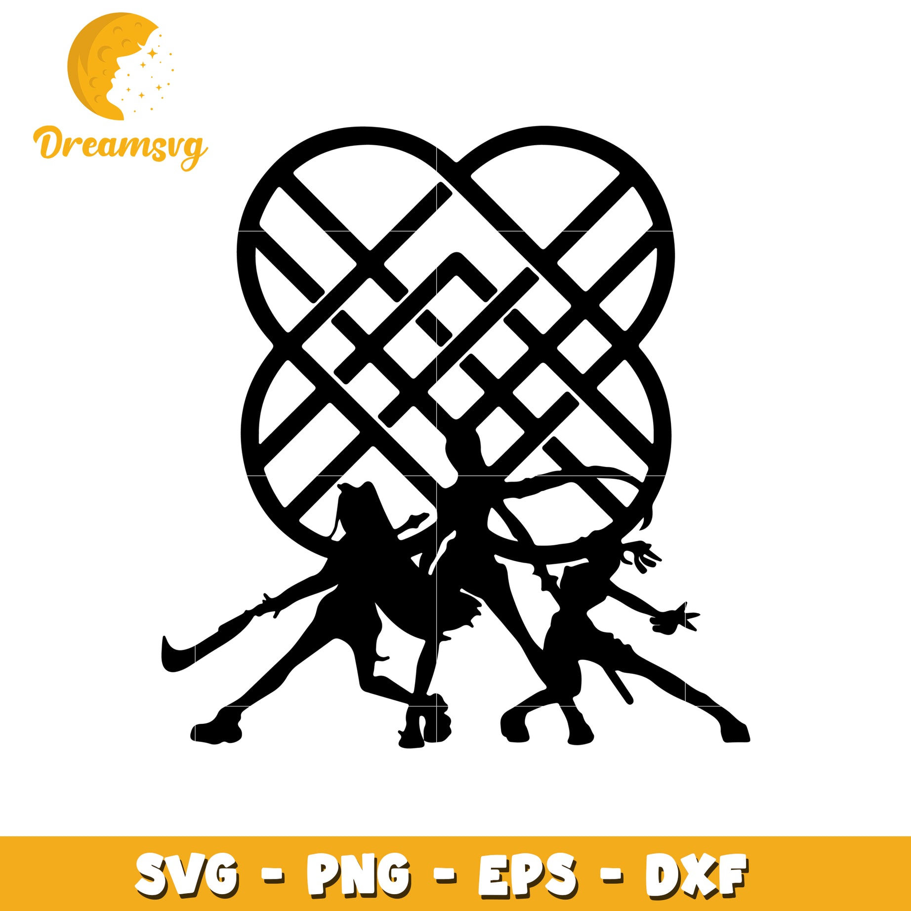 Huntrix girls black logo svg, huntrix demon hunter svg, kpop cartoon svg