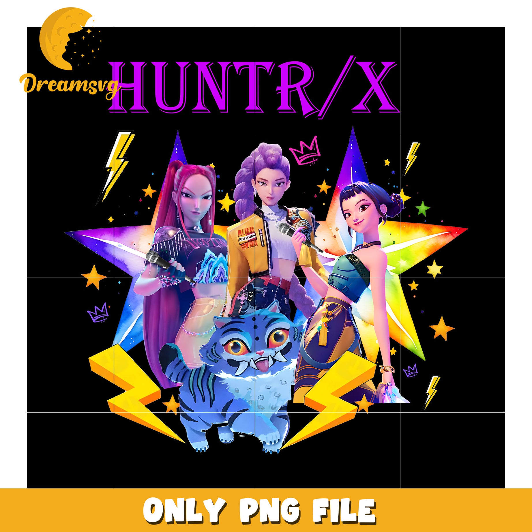 Huntrix girls design png, anime warrior girls png, huntrix character art png
