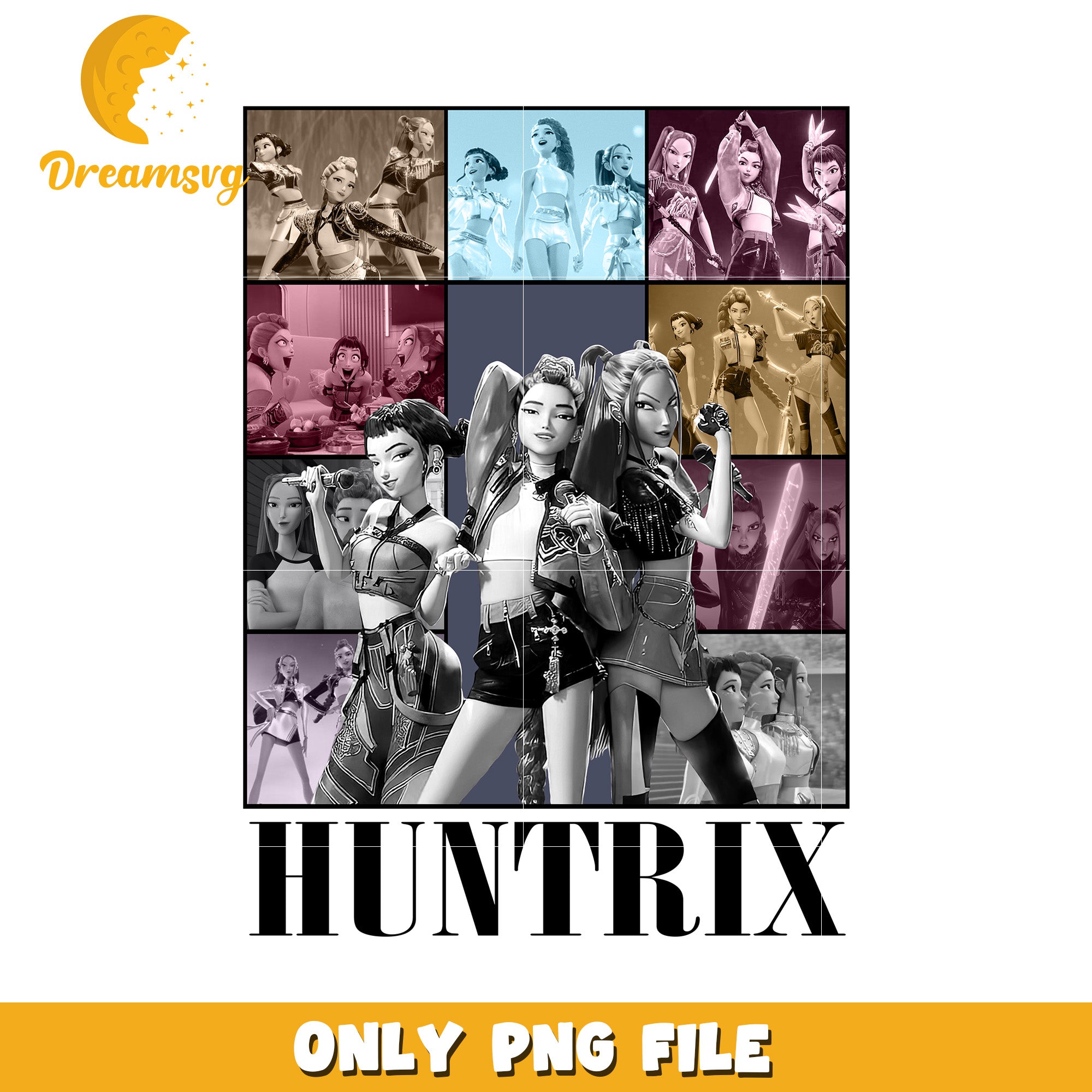 Huntrix girls logo png, demon hunters png, huntrix and saja png