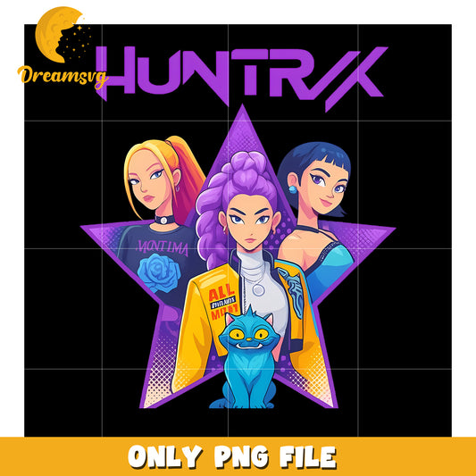 Huntrix girls png, huntrix png, kpop demon hunter png