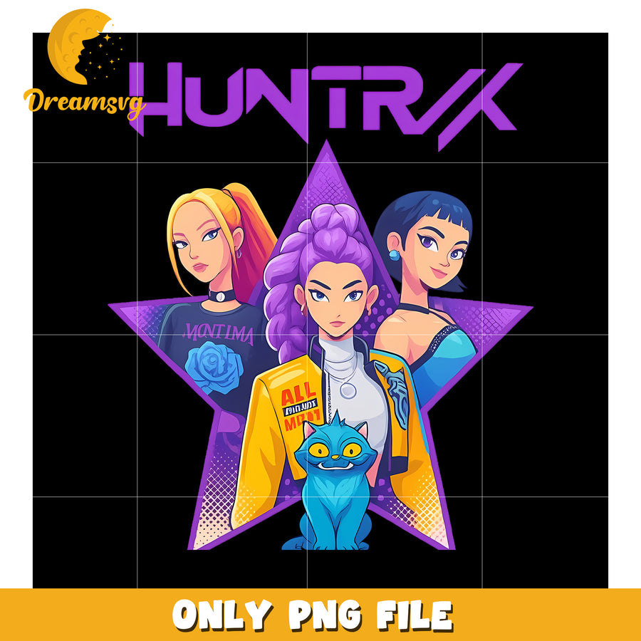 Huntrix girls png, huntrix png, kpop demon hunter png