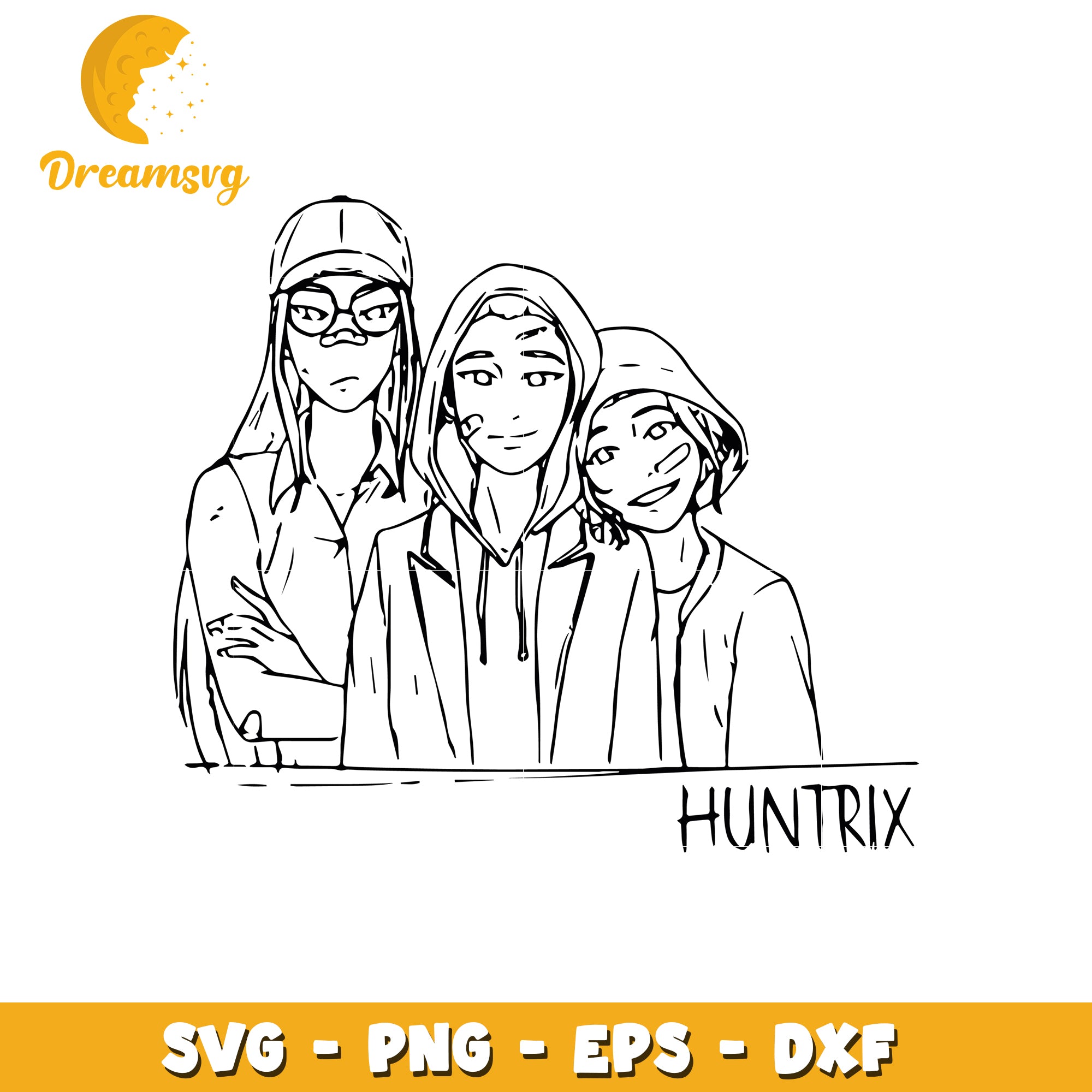 Huntrix girls svg, huntrix kpop svg, huntrix female member svg