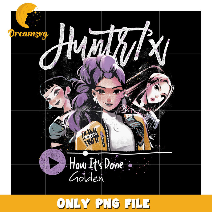 Huntrix girl team png, love fighter aesthetic png, kpop hero png