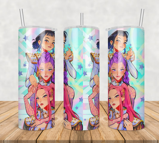 Huntrix kpop band tumbler png, huntrix band tumbler png, huntrix kpop tumbler png