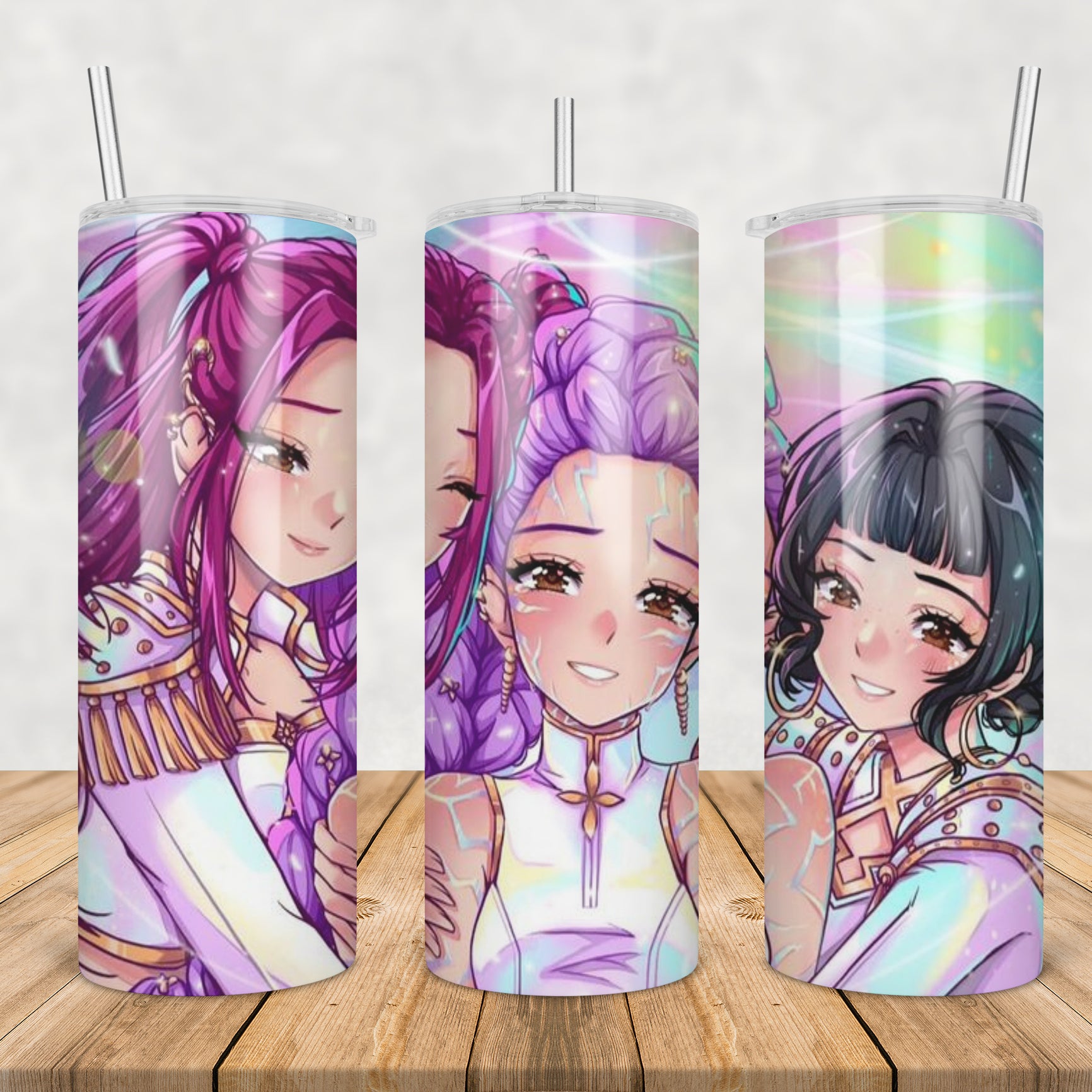 Huntrix kpop cartoon tumbler png, huntrix cartoon tumbler png, huntrix kpop tumbler png