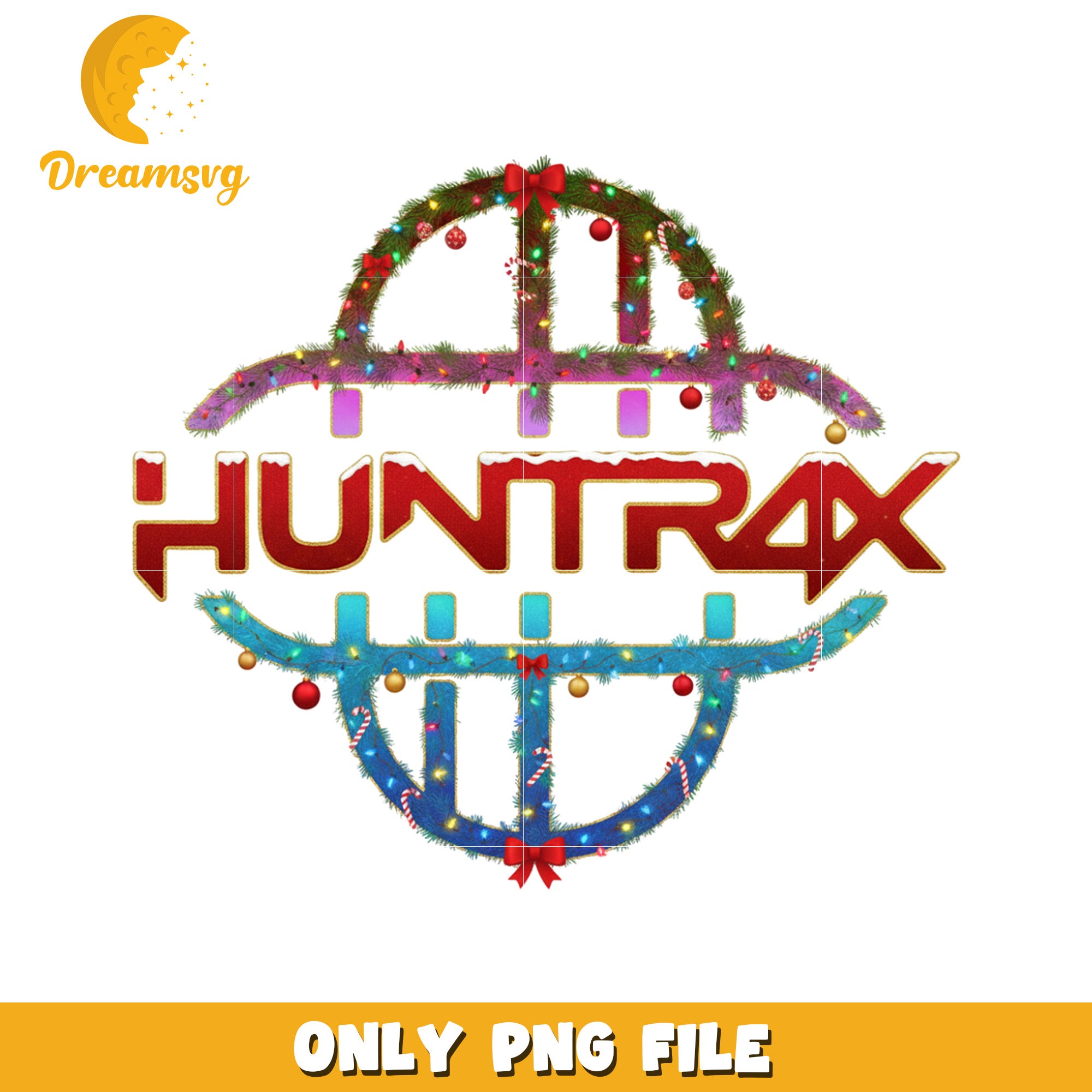 Huntrix logo christmas png, christmas tree png, huntrix png