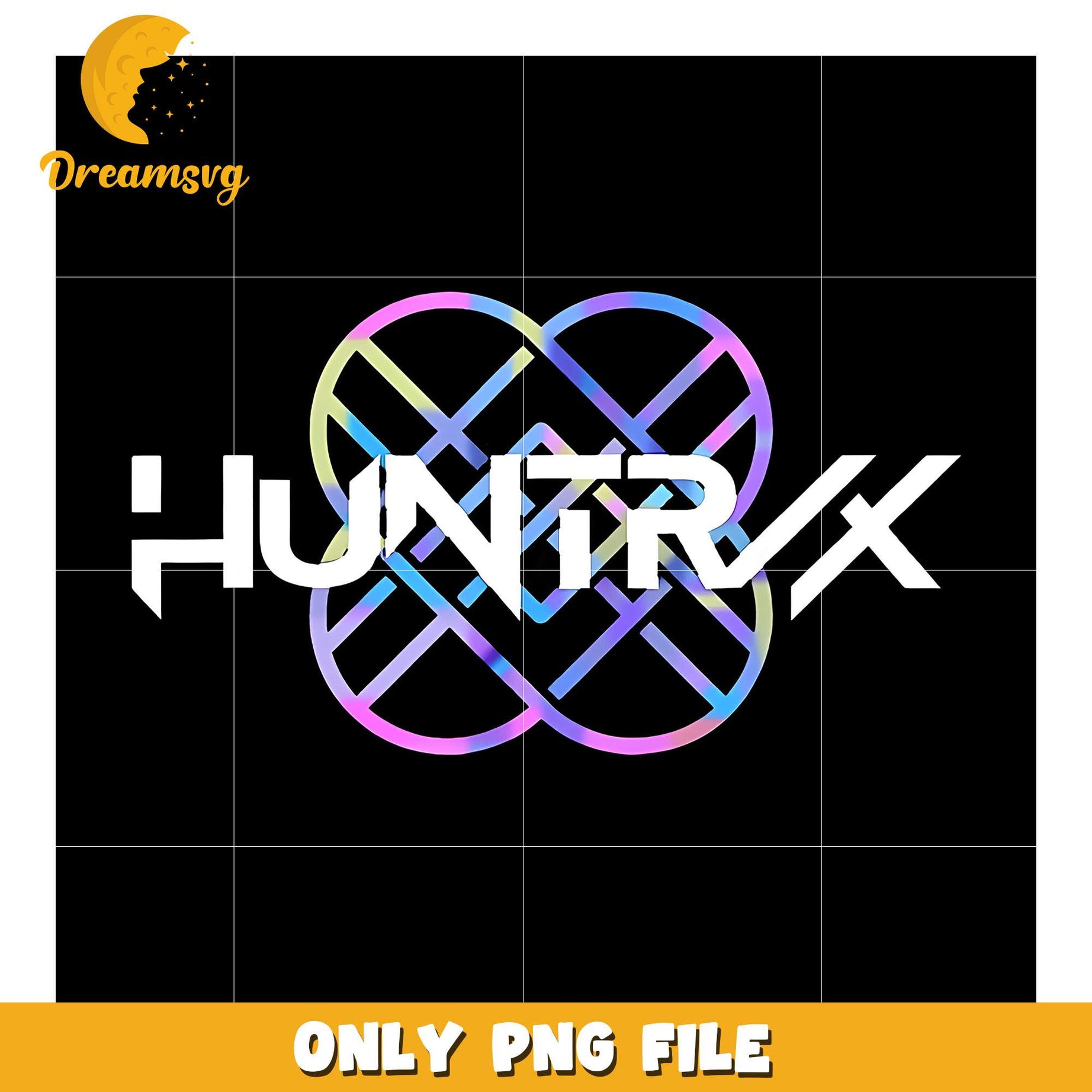 Huntrix logo design png, love fighter aesthetic png, kpop hero png
