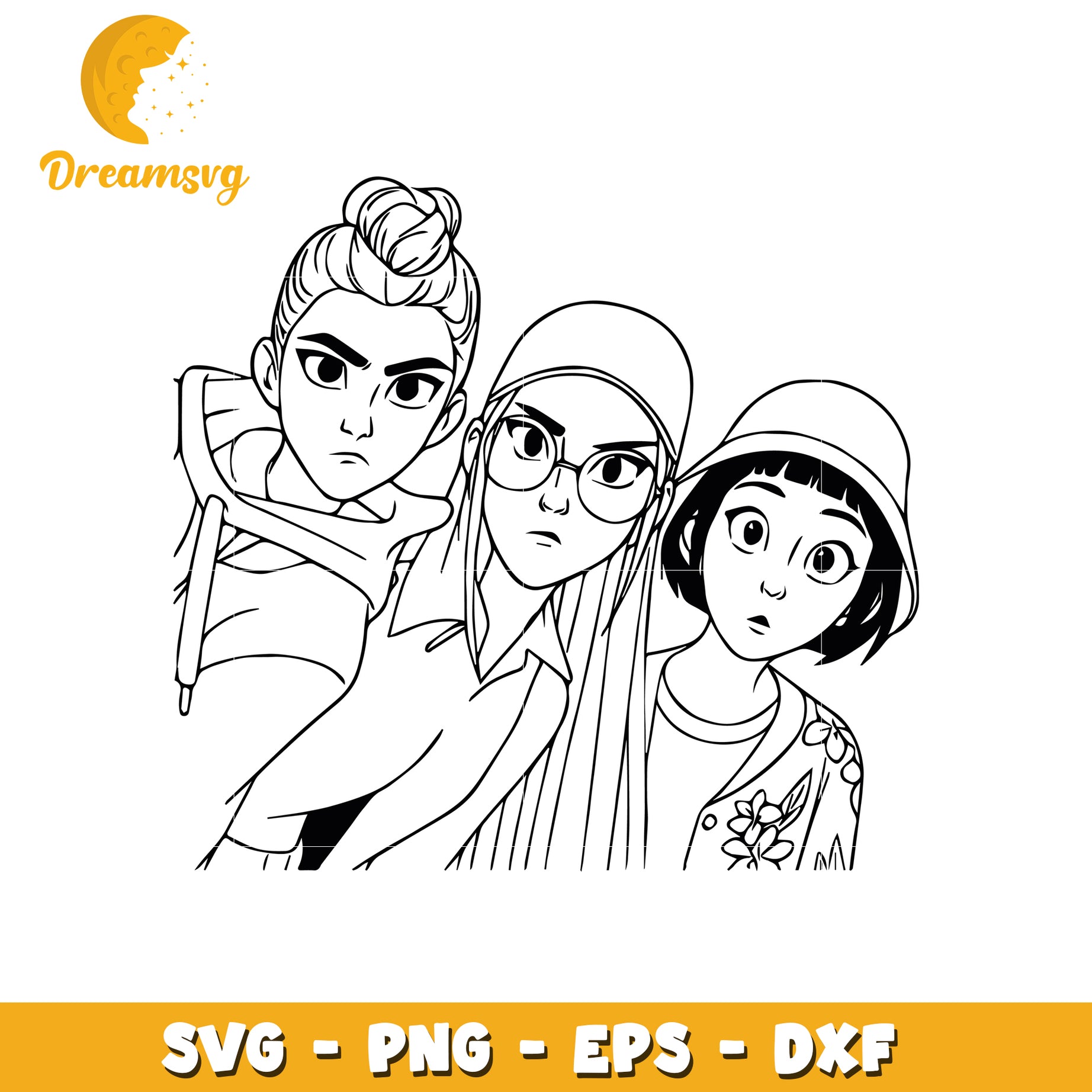 Huntrix look serious svg, huntrix serious svg, huntrix kpop svg