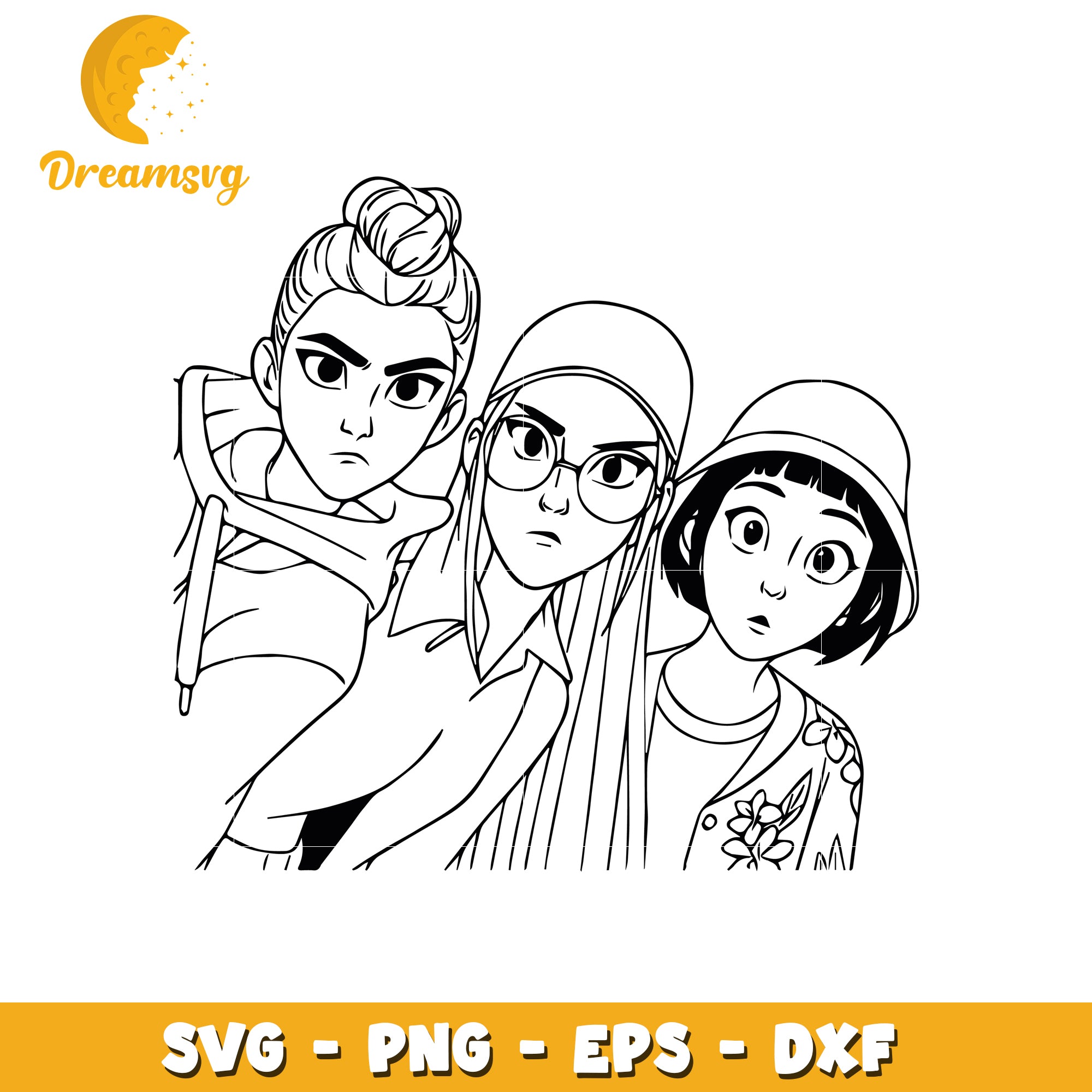 Huntrix look serious svg, huntrix serious svg, huntrix kpop svg