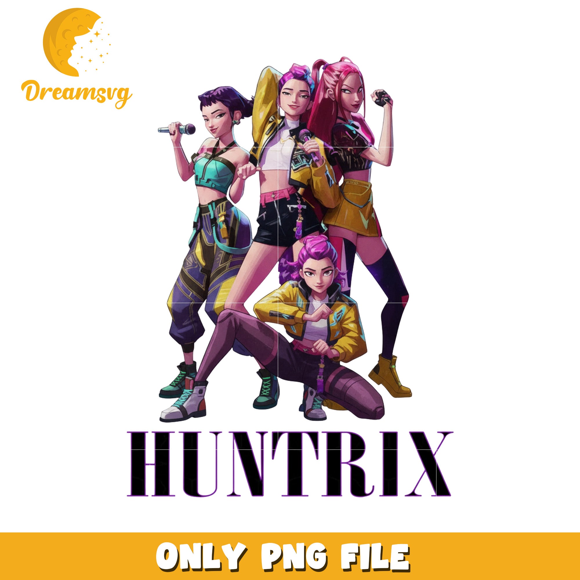 Huntrix performance png, huntrix girls​ png, netflix cartoon png